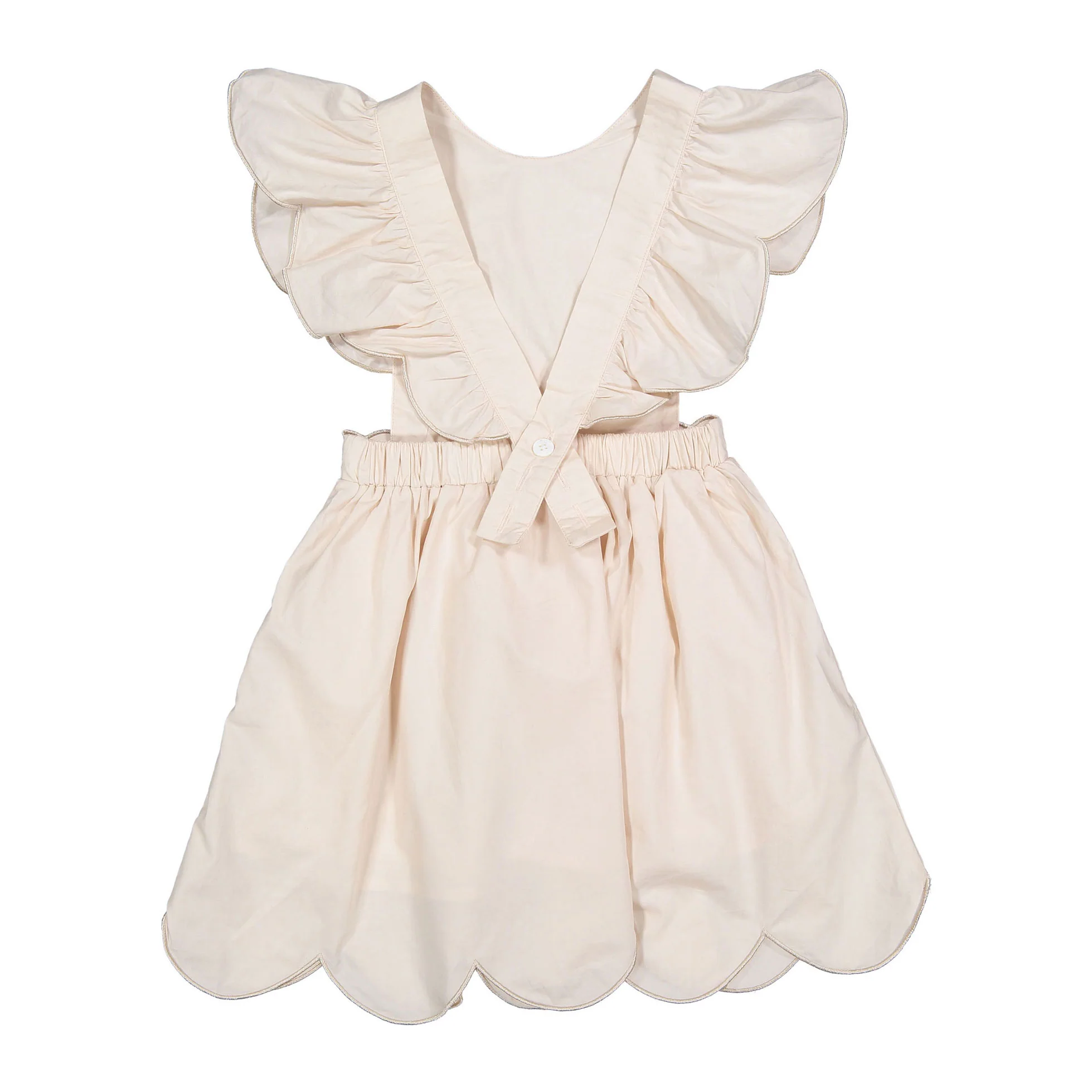 1984 Cream Rose Embroidred Scalloped Jumper - Image 3