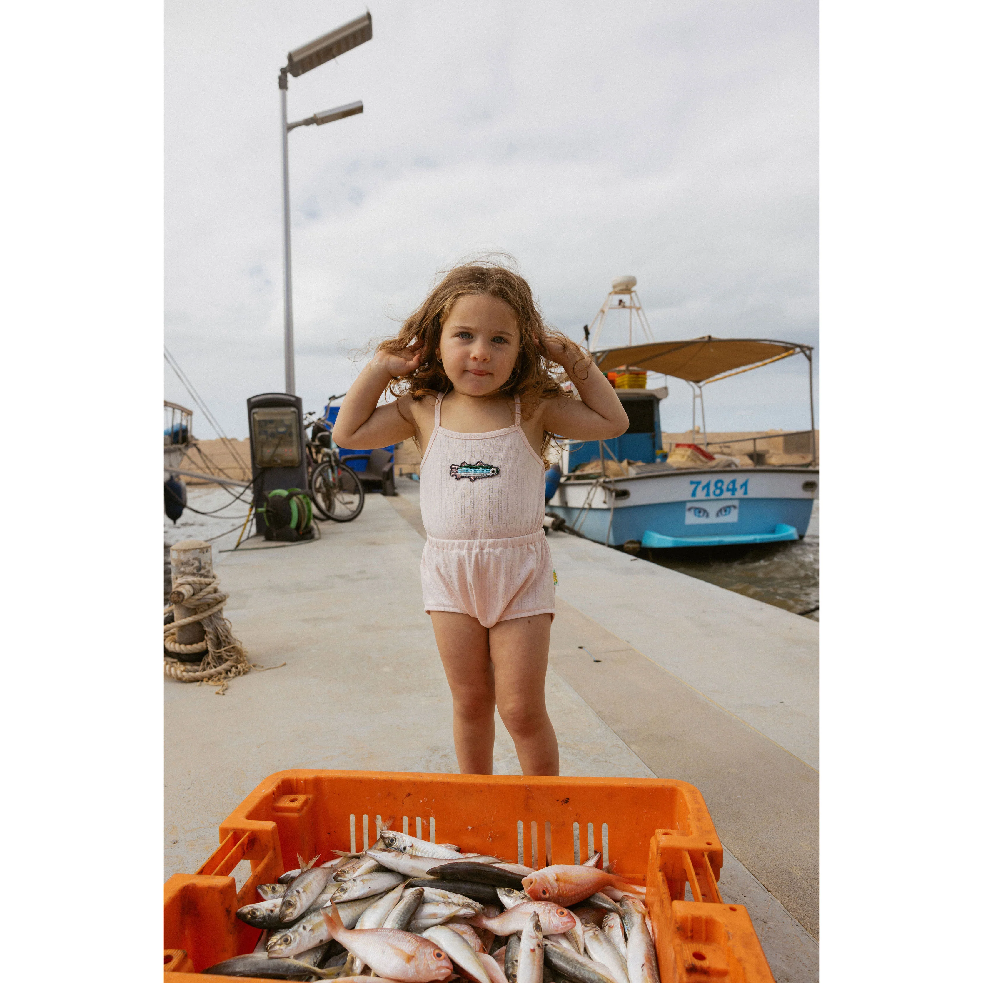 1984 Textured Fish Romper - Image 2
