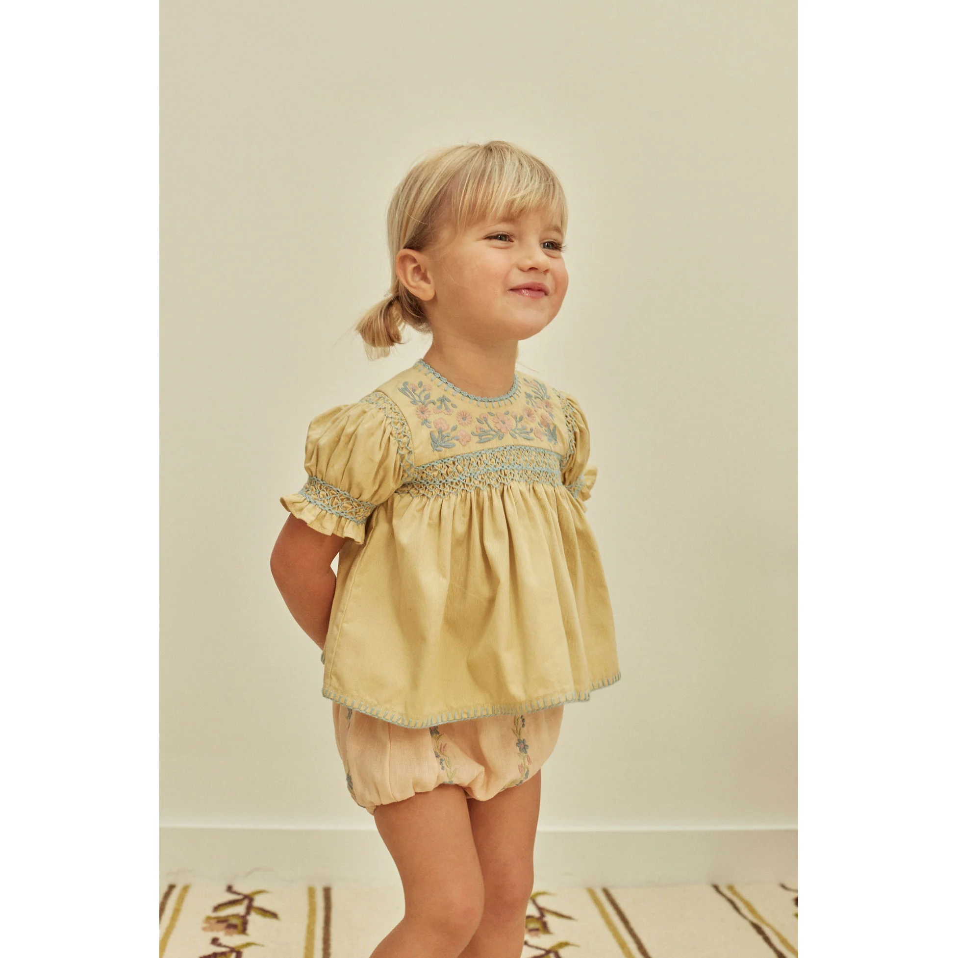 Apolina Blush Baby Lula Embroidered Bloomer - Image 2