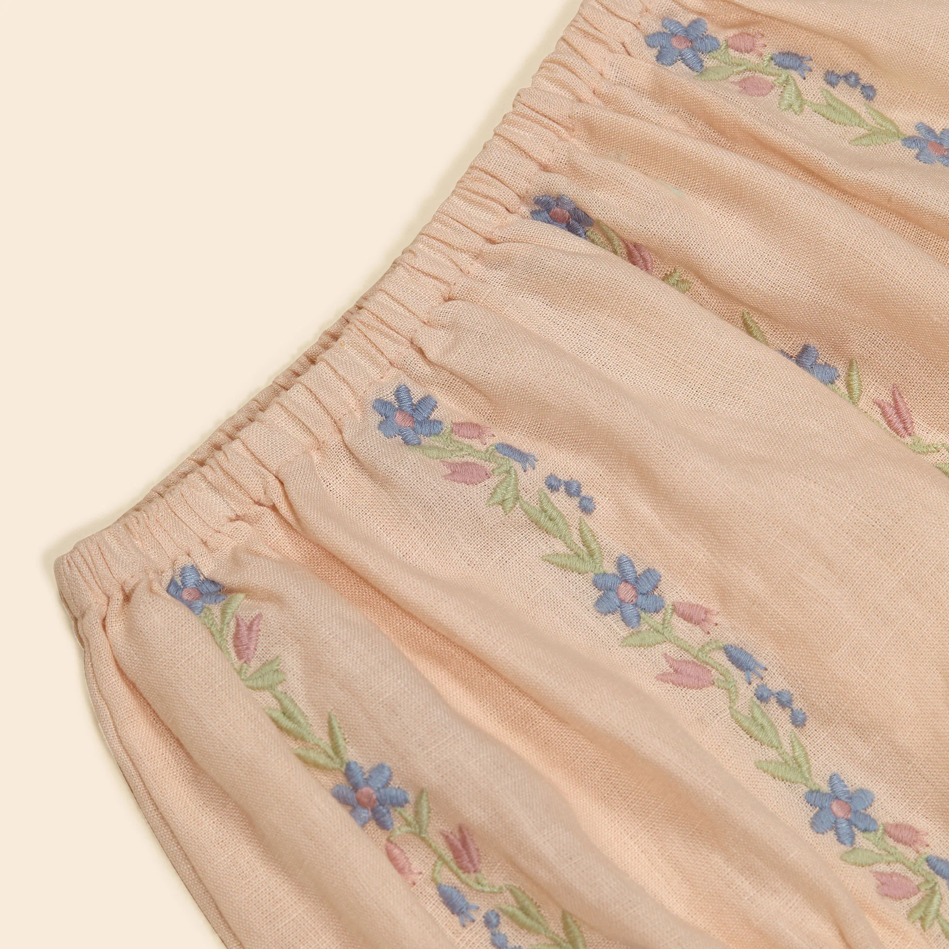 Apolina Blush Baby Lula Embroidered Bloomer - Image 3