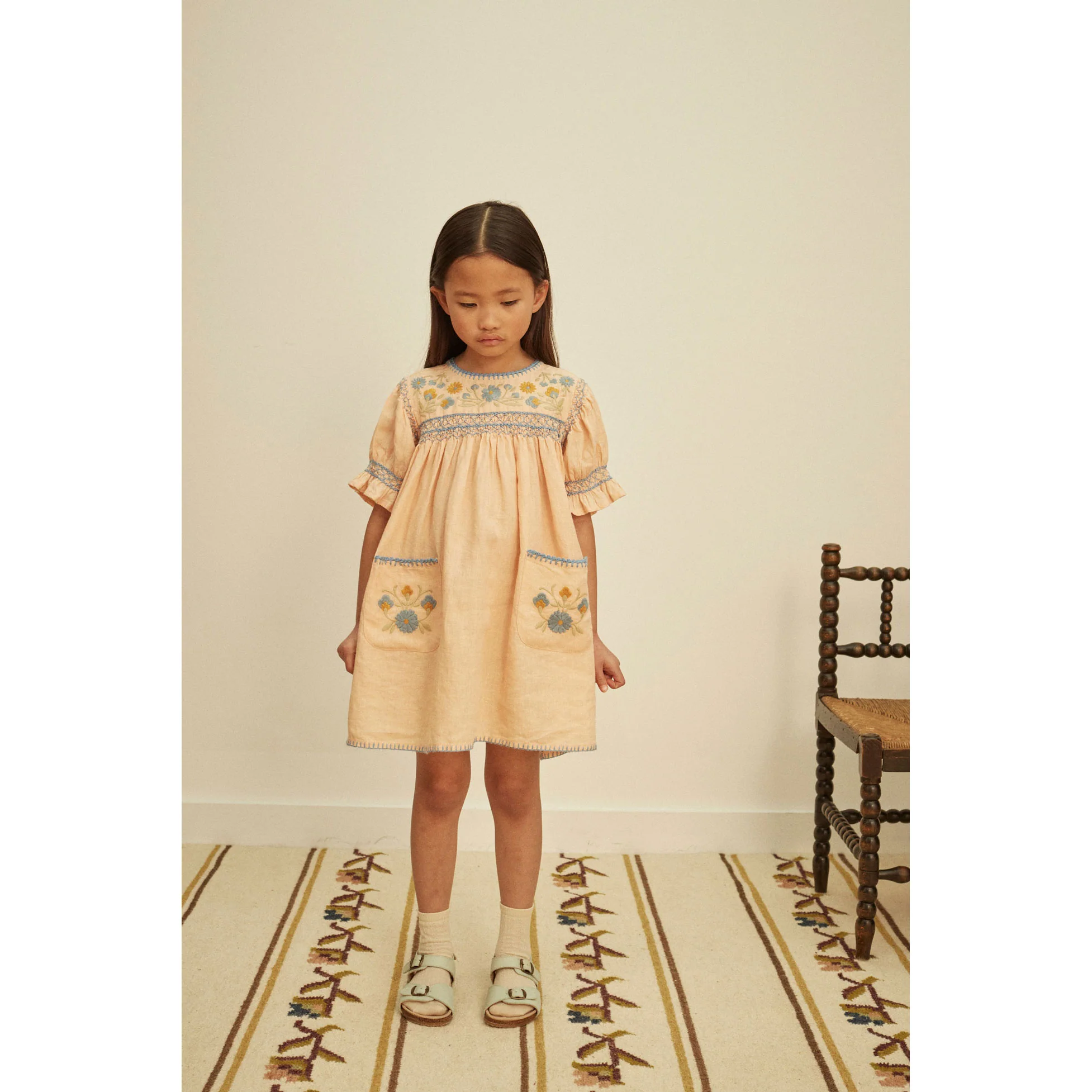 Apolina Satin Pink Dora Dress - Image 2