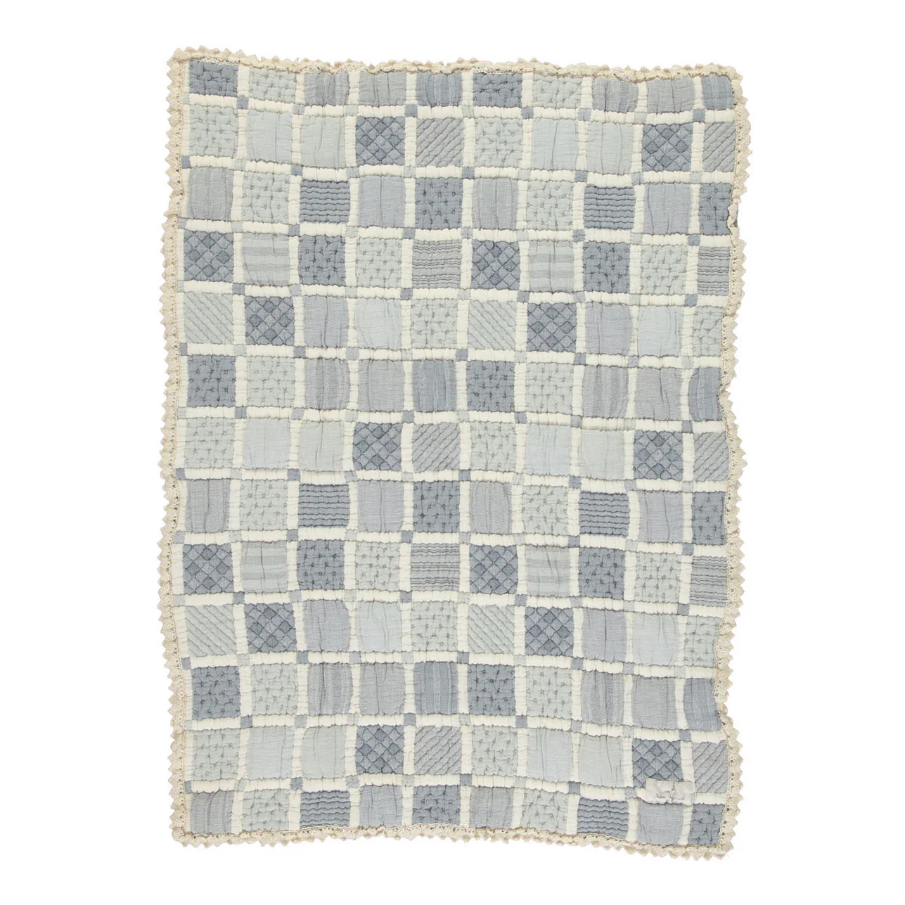 Bebe Organic Blue Patchwork Mai Blanket - Image 2
