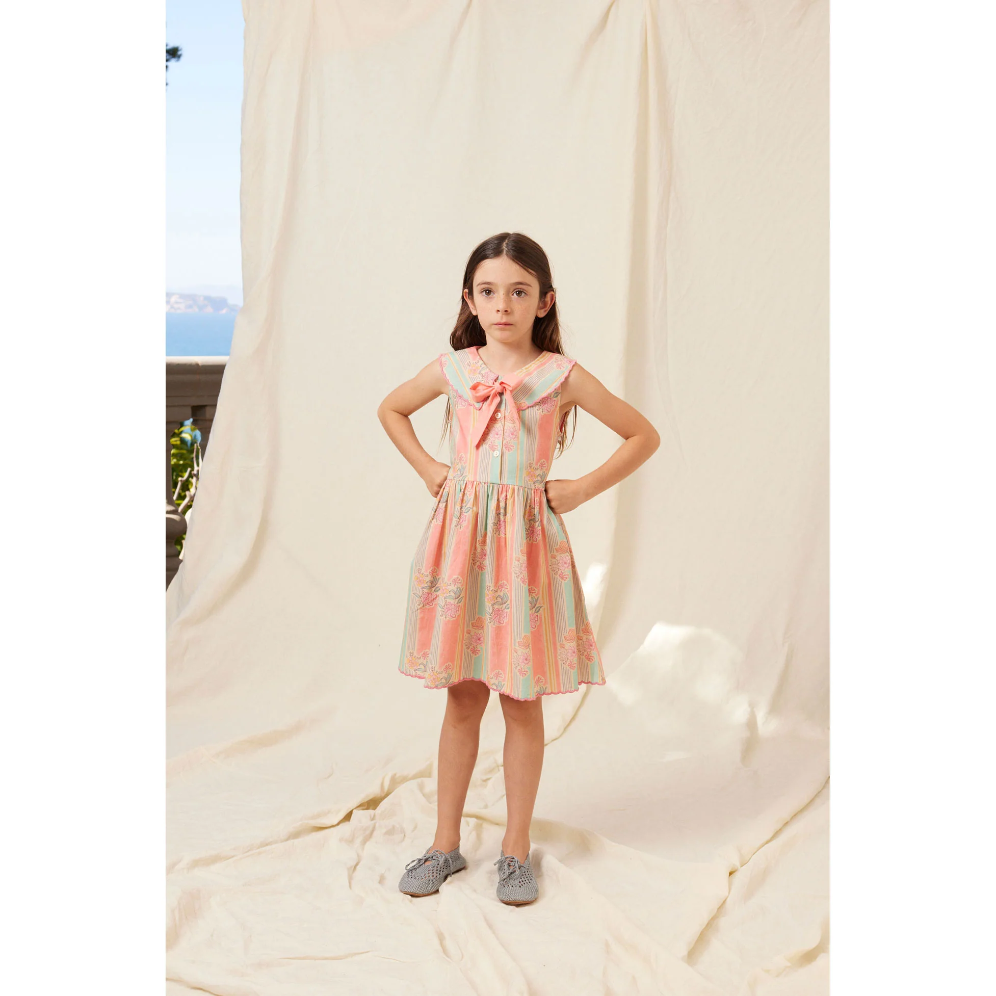Bebe Organic Floral Stripe Florence Dress - Image 2