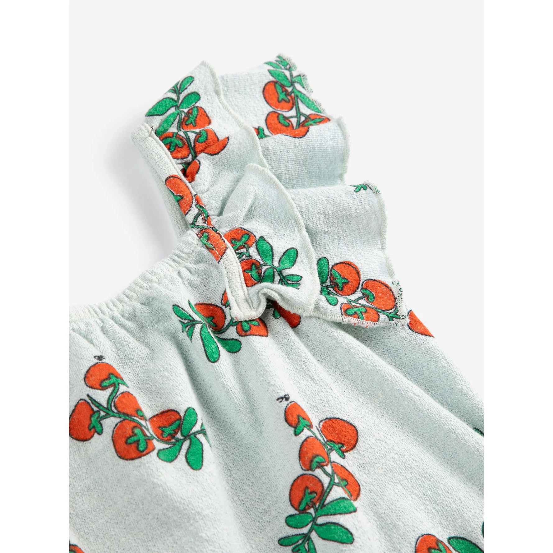 Bobo Choses Light Blue Tomatoes All Over Ruffled Dress - Image 3