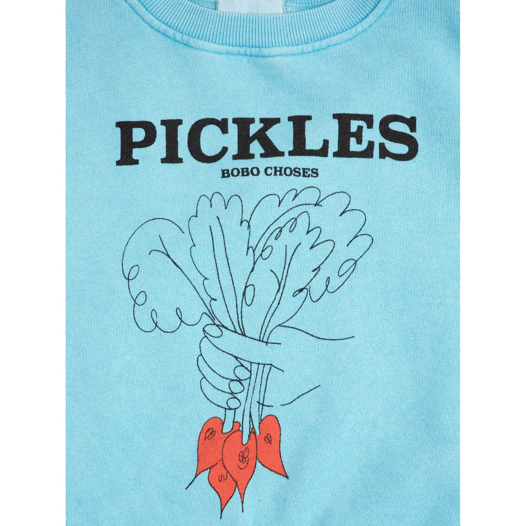 Bobo Choses Light Blue Vegetables Sweatshirt - Image 3
