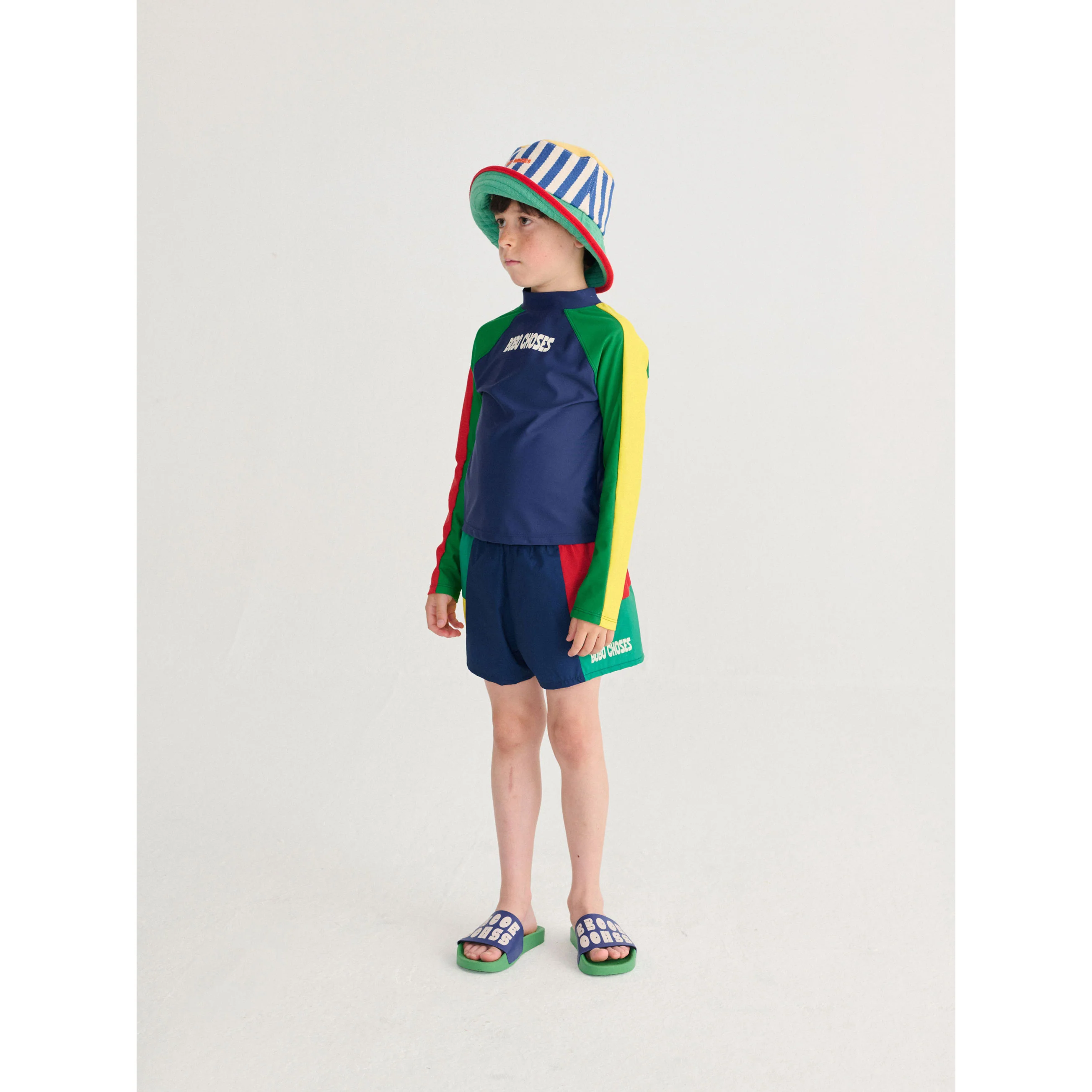 Bobo Choses Multicolor Bobo Choses Color Block Swim T-Shirt - Image 4