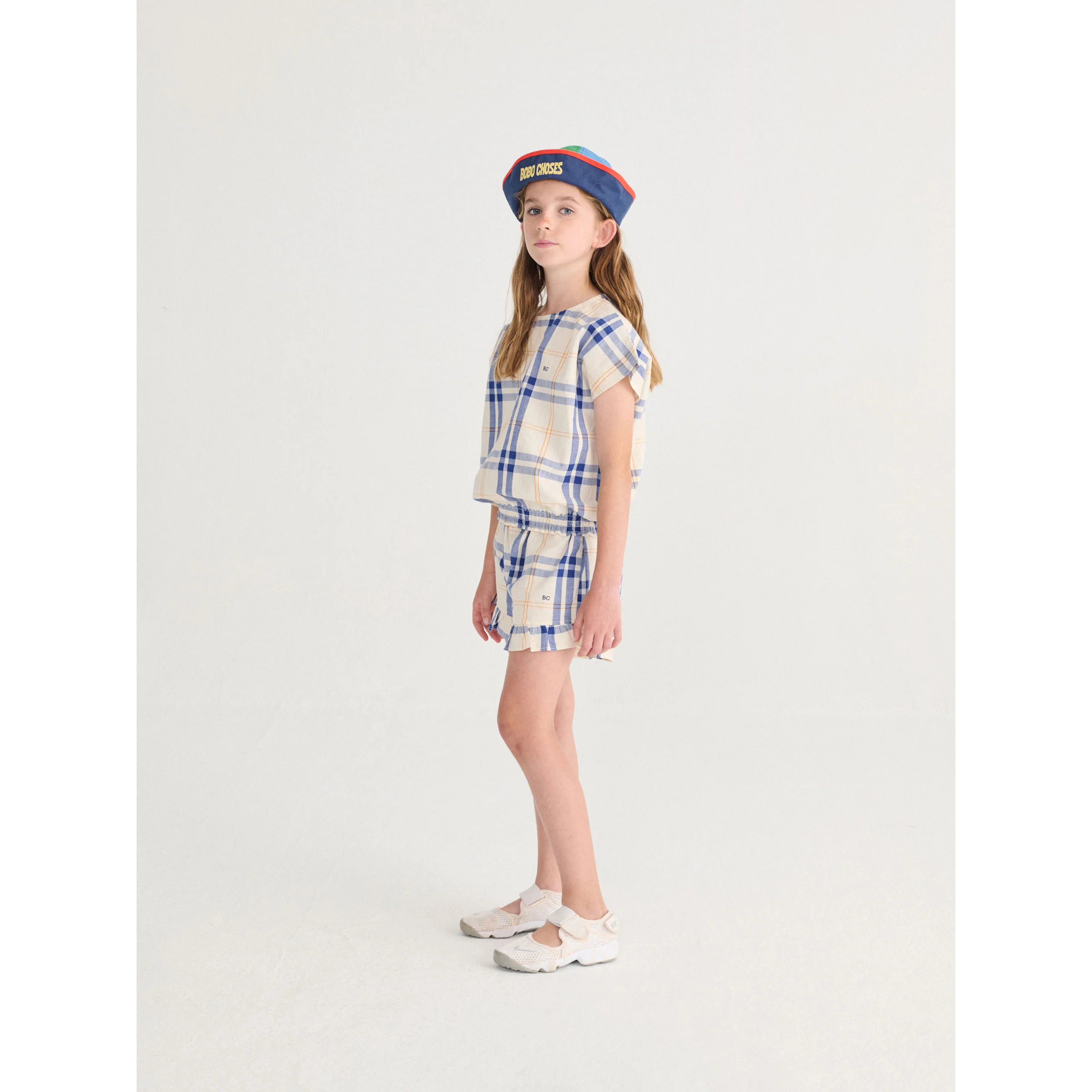 Bobo Choses Off White Fun Tartan Woven Top - Image 4