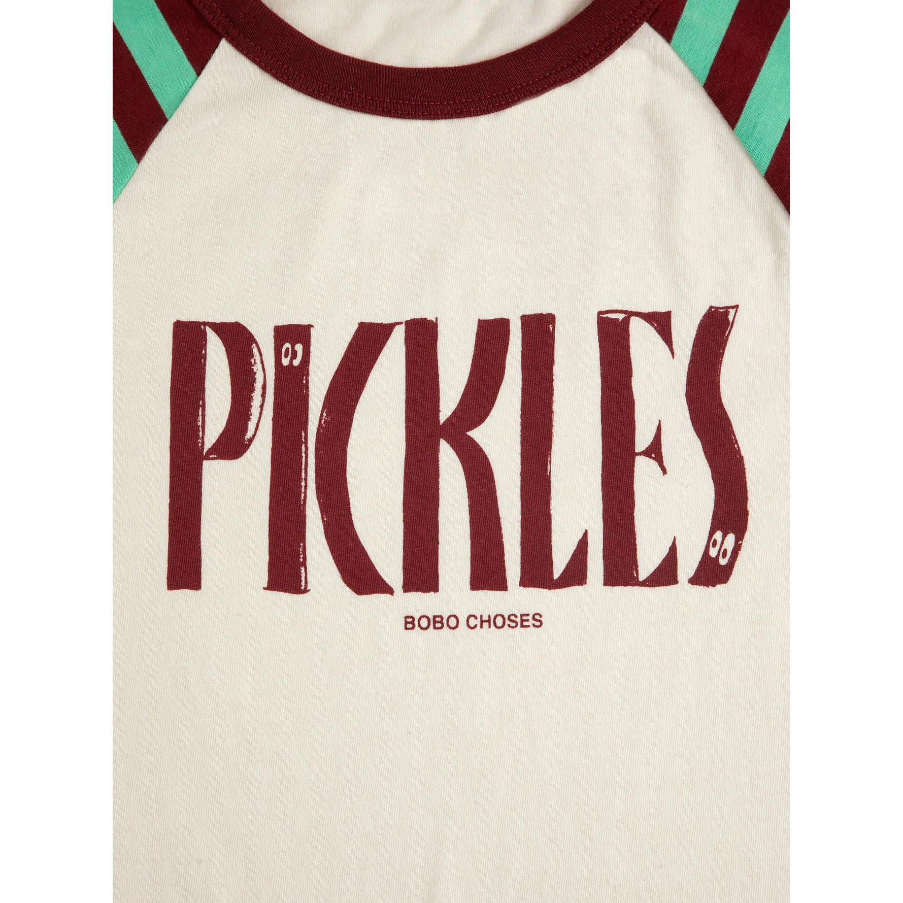 Bobo Choses Off White Pickles Raglan T-Shirt - Image 3