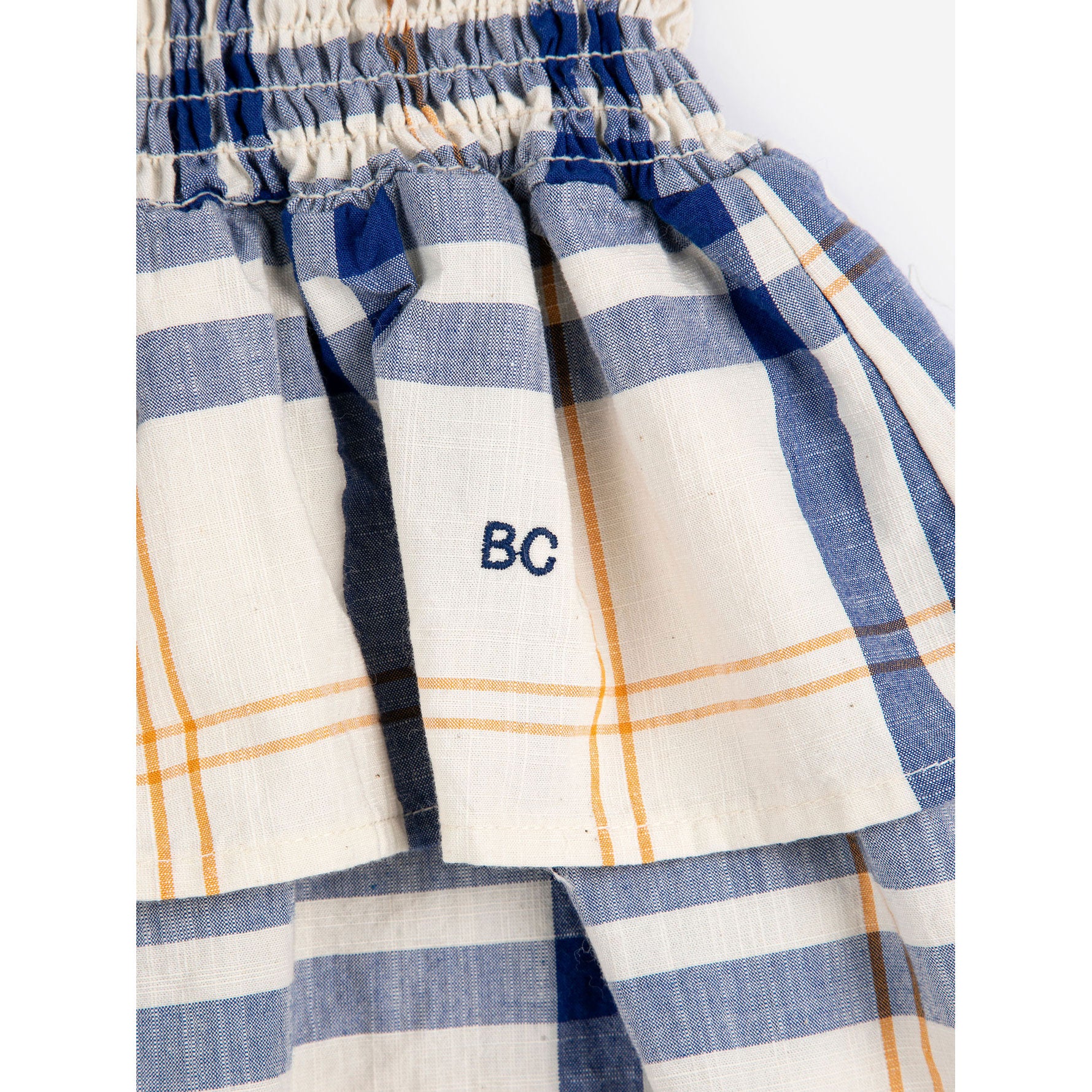 Bobo Choses Off White Tartan Woven Skirt - Image 3