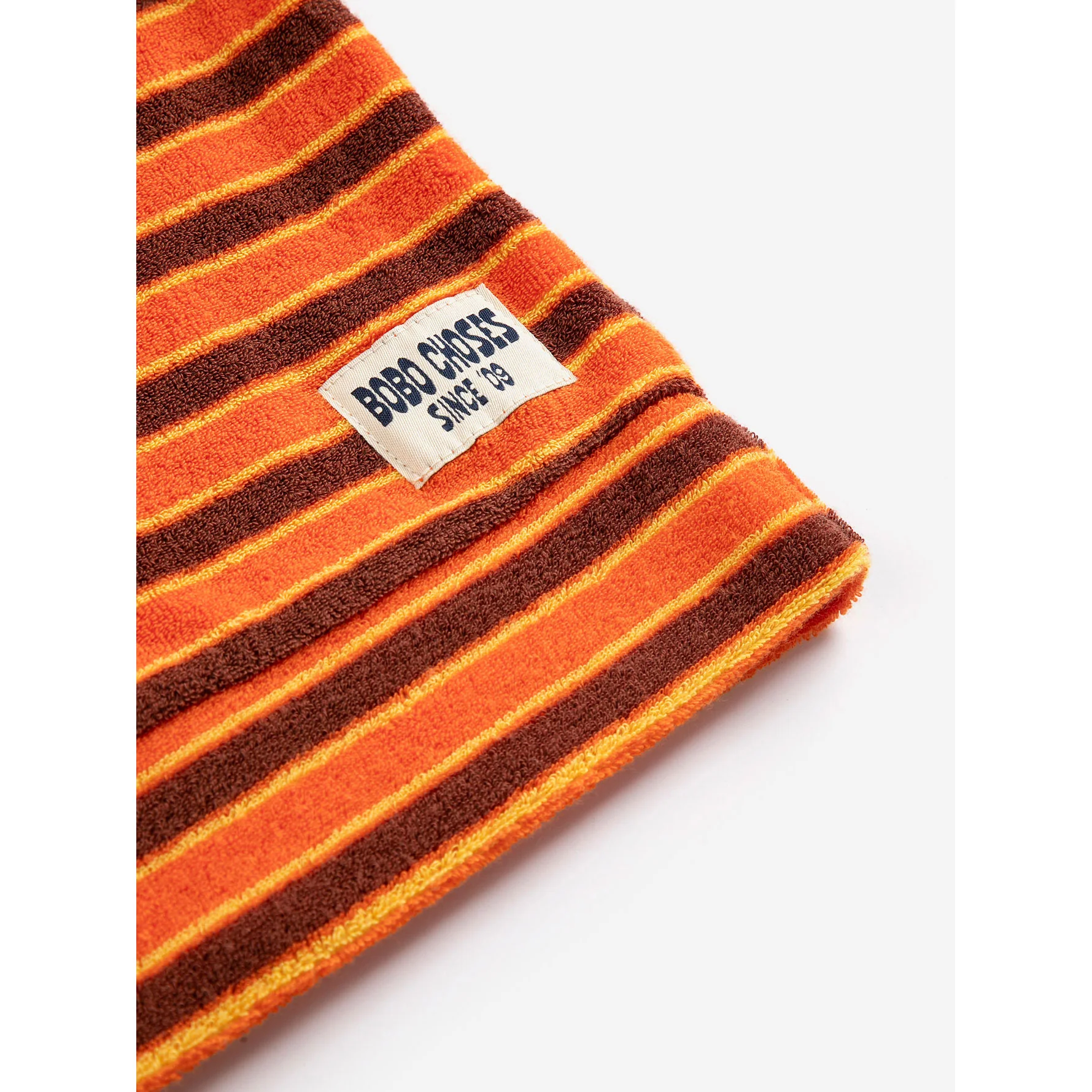 Bobo Choses Orange Striped Brick Terry  Polo - Image 5