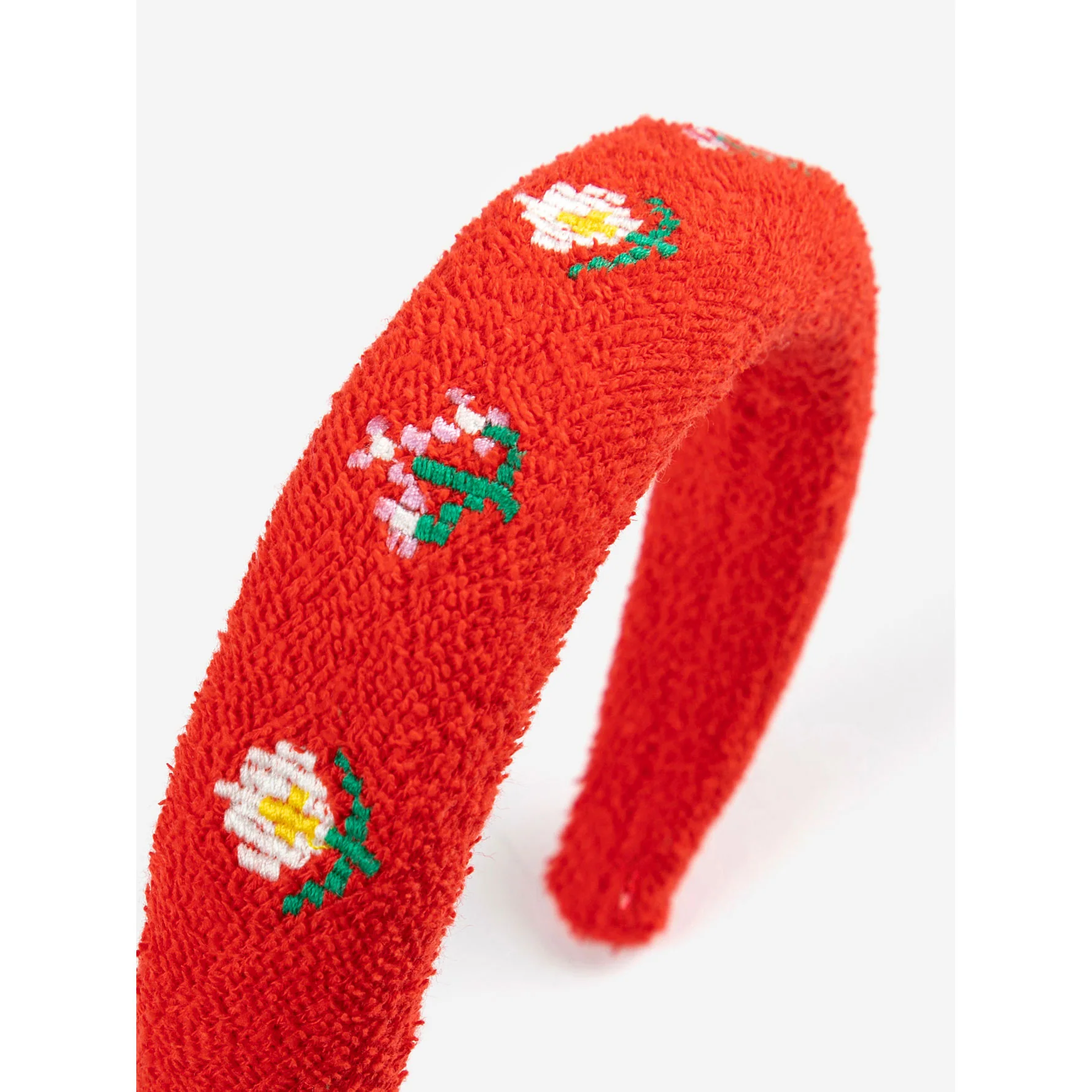 Bobo Choses Red Pixel Daisies Terry Cloth Headband - Image 2
