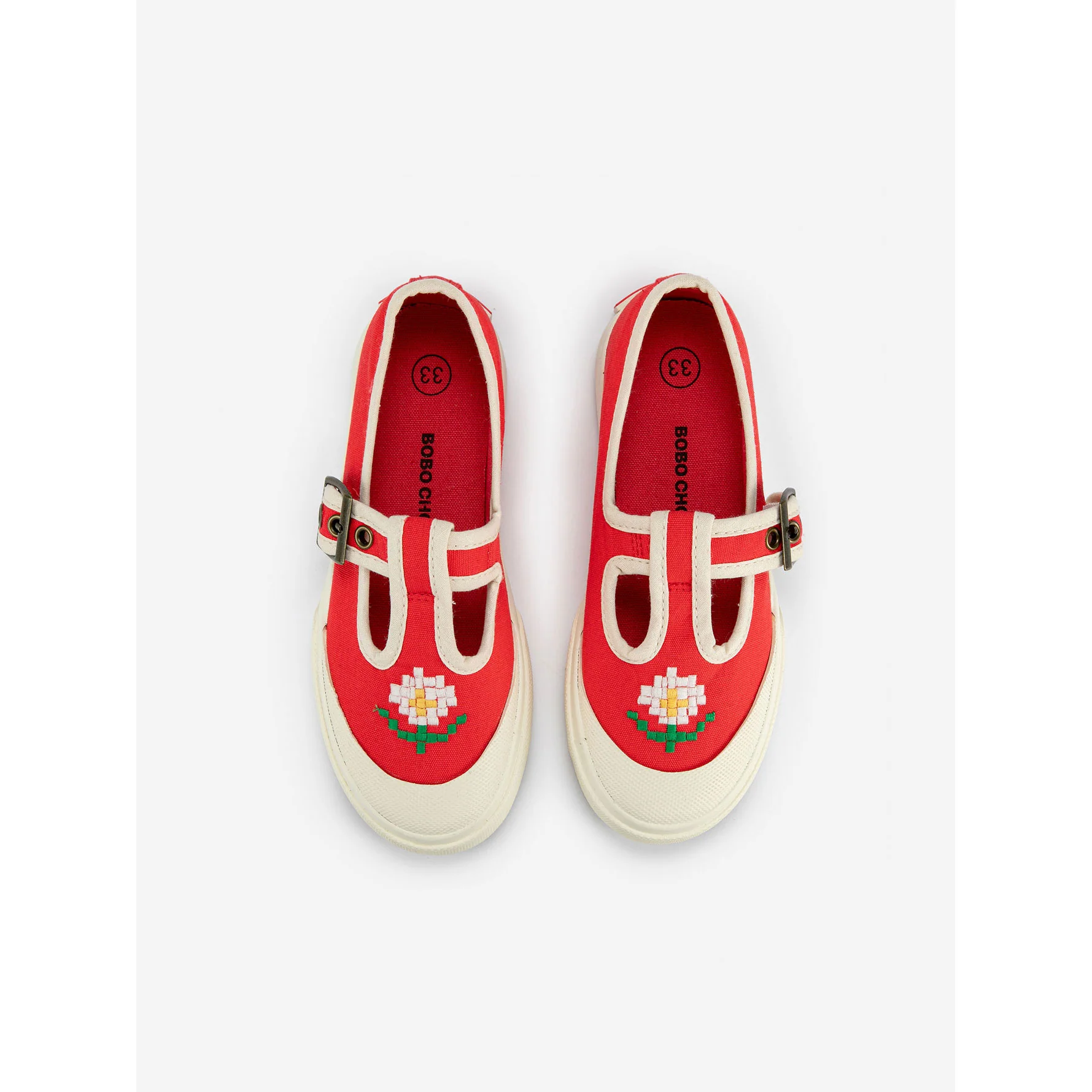 Bobo Choses Red Pixel Daisy Sneakers - Image 3