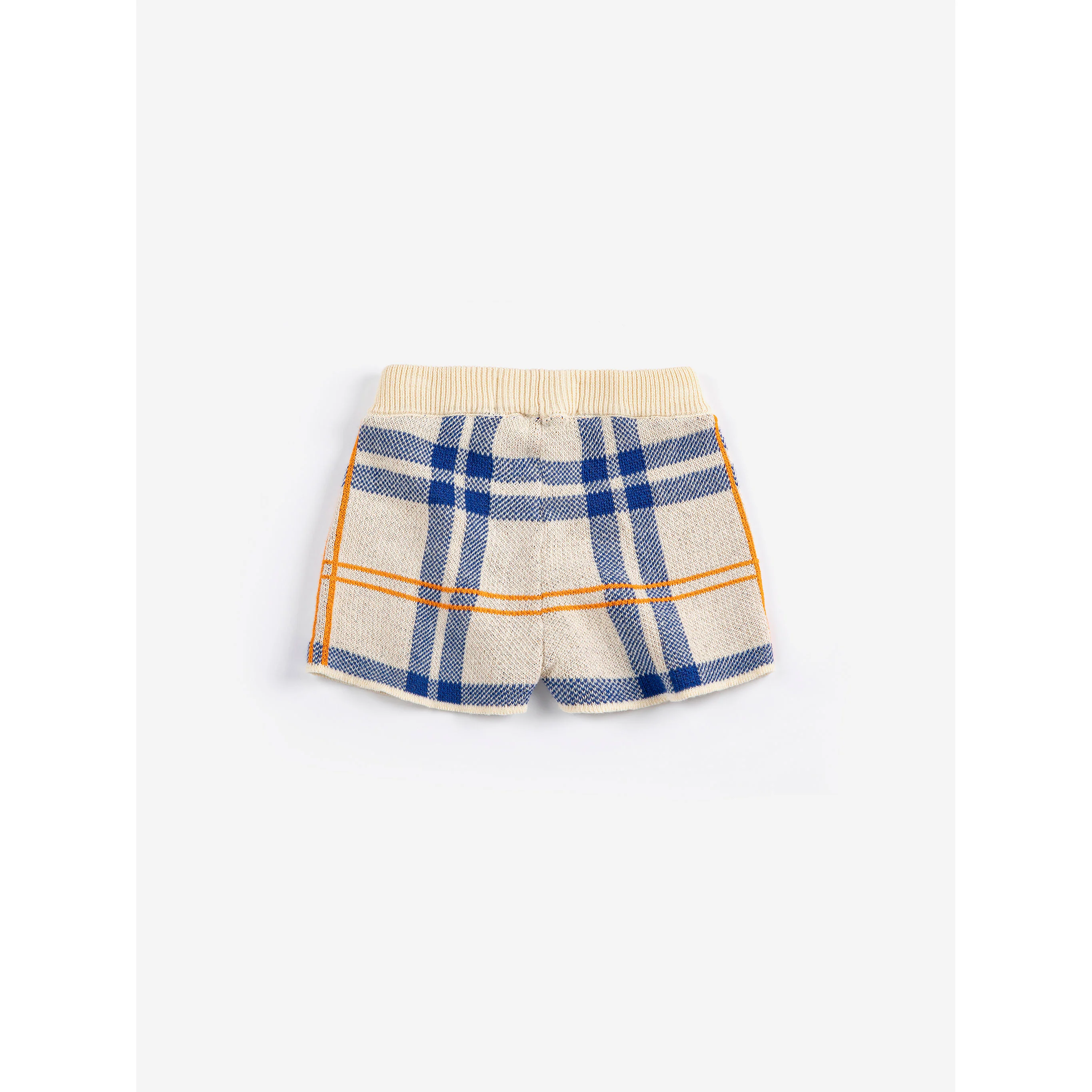 Bobo Choses White Tartan Knitted Baby Shorts - Image 3