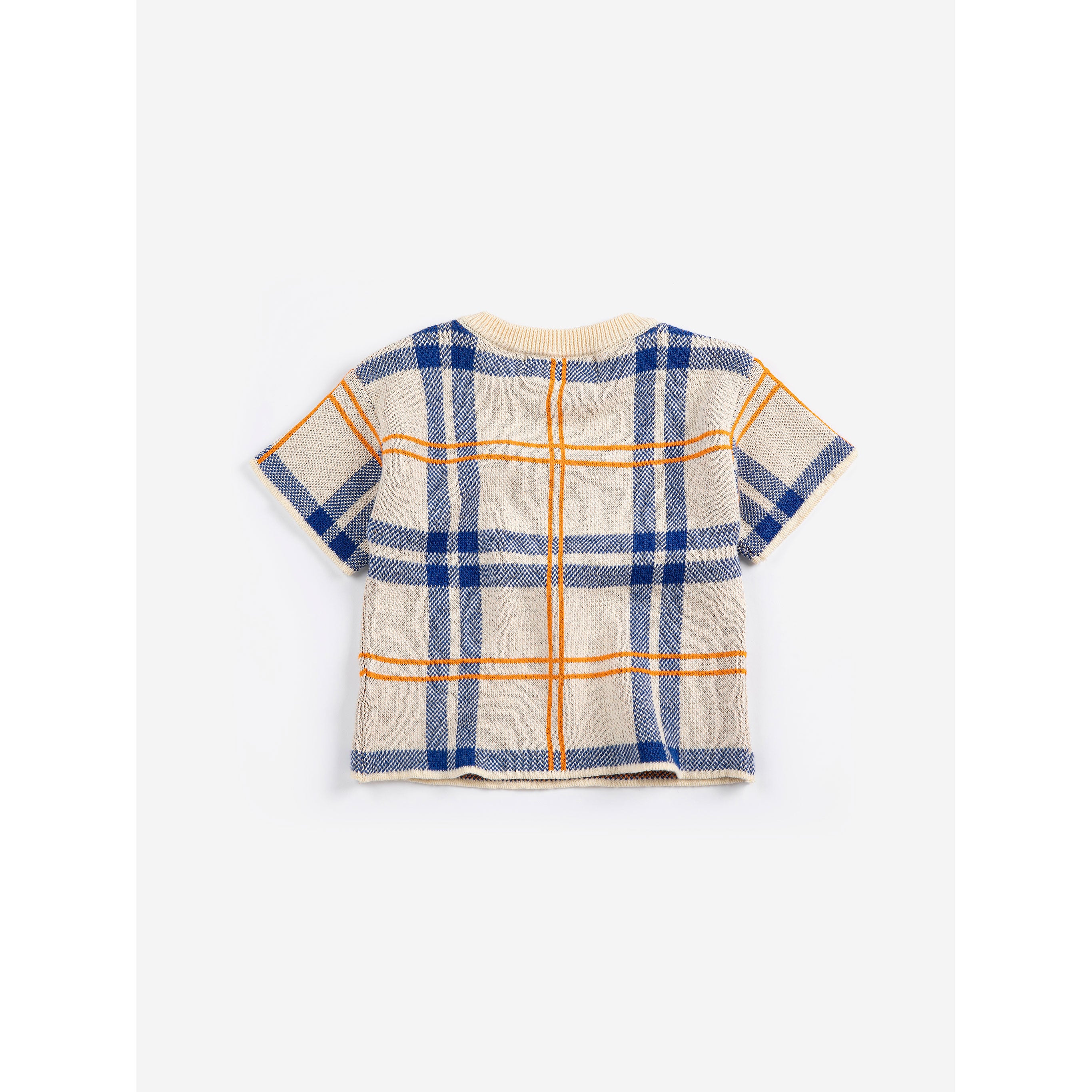 Bobo Choses White Tartan Knitted Baby T-Shirt - Image 2