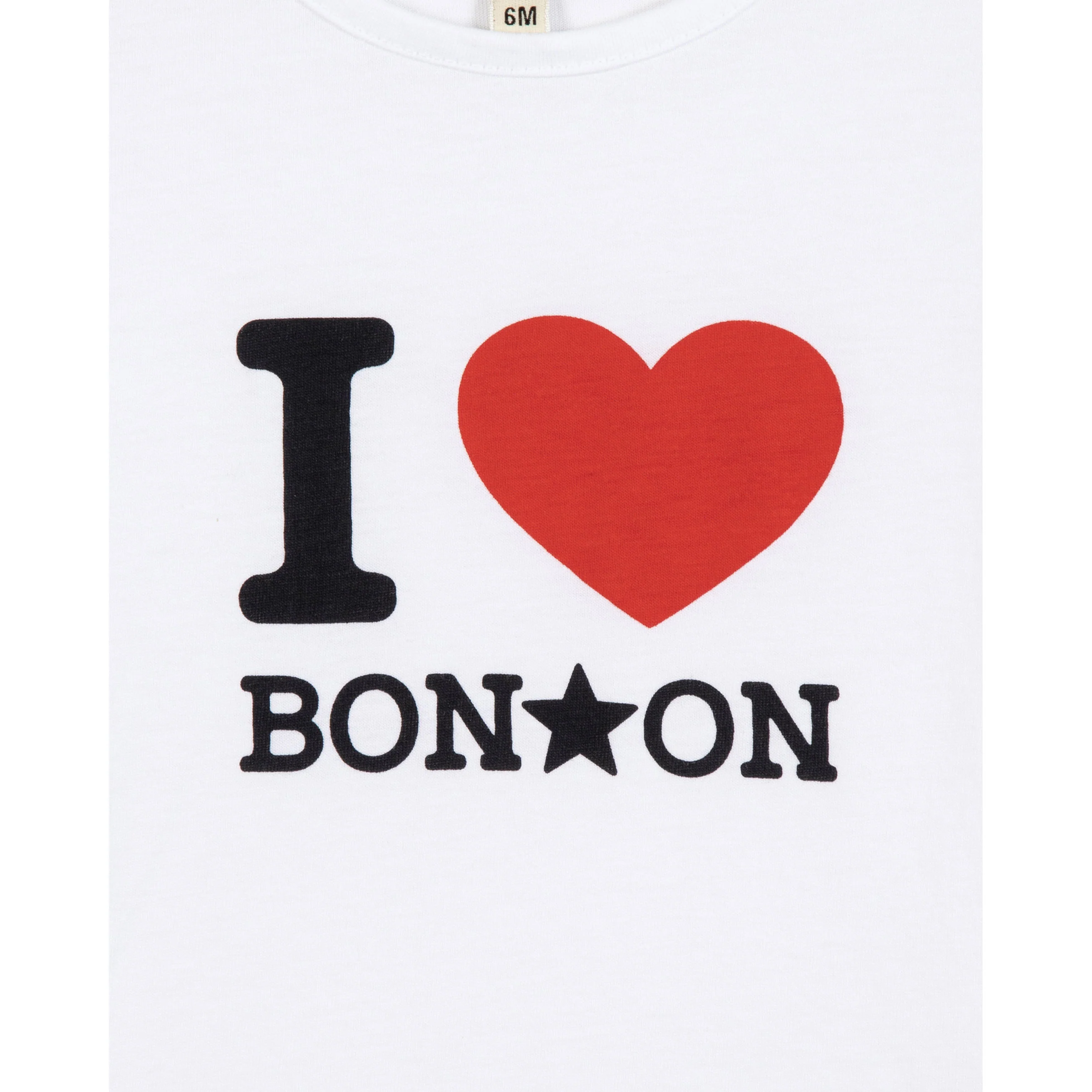 Bonton White I  Love Tee - Image 4