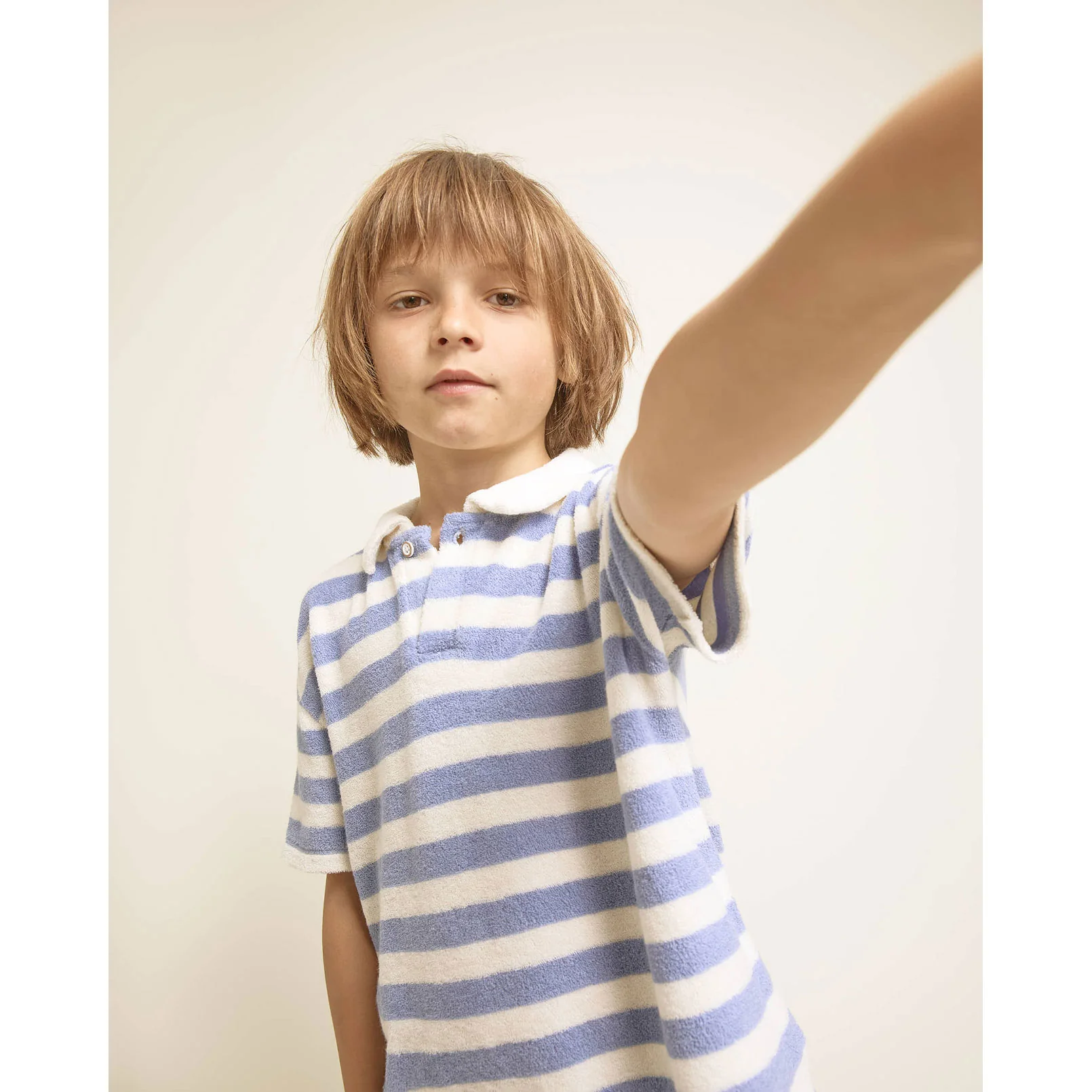 Buho Bluette Terry Stripe Polo - Image 2