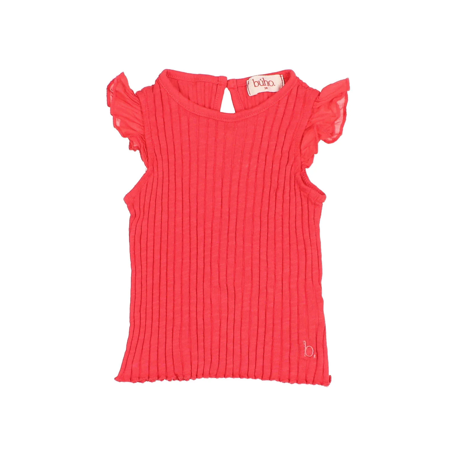 Buho Coral Rib Ruffle Baby T-Shirt - Image 2