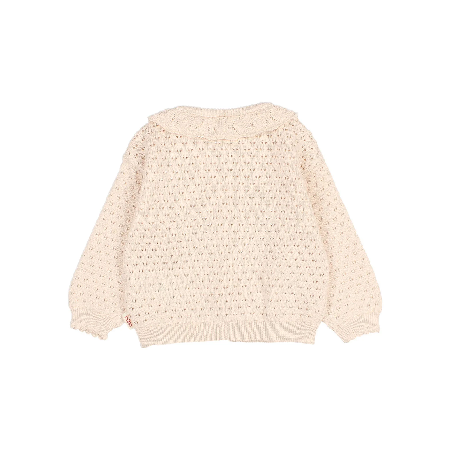 Buho Cream Pink Boho Baby Cardigan - Image 2