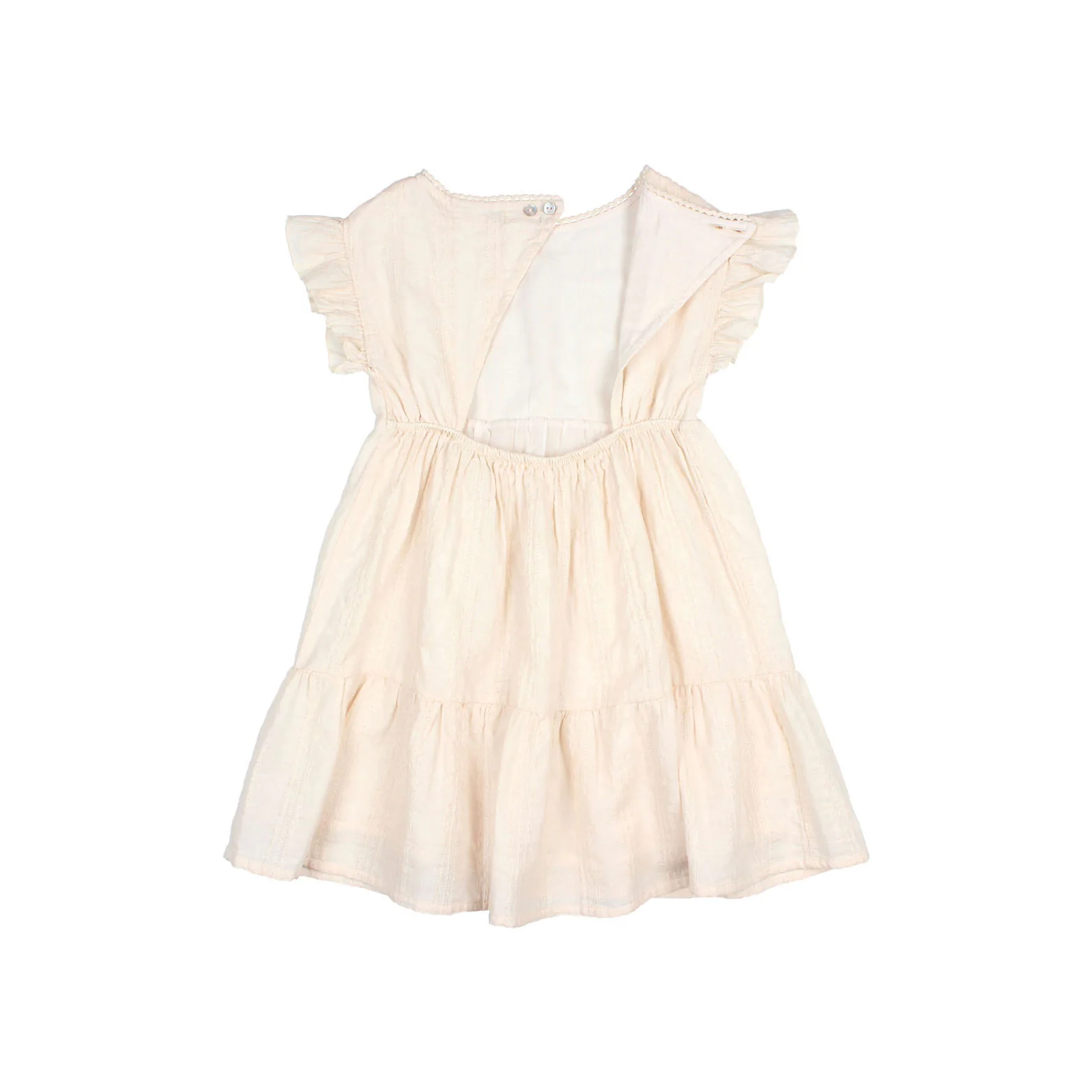 Buho Cream Pink Chic Lurex Dress - Image 2