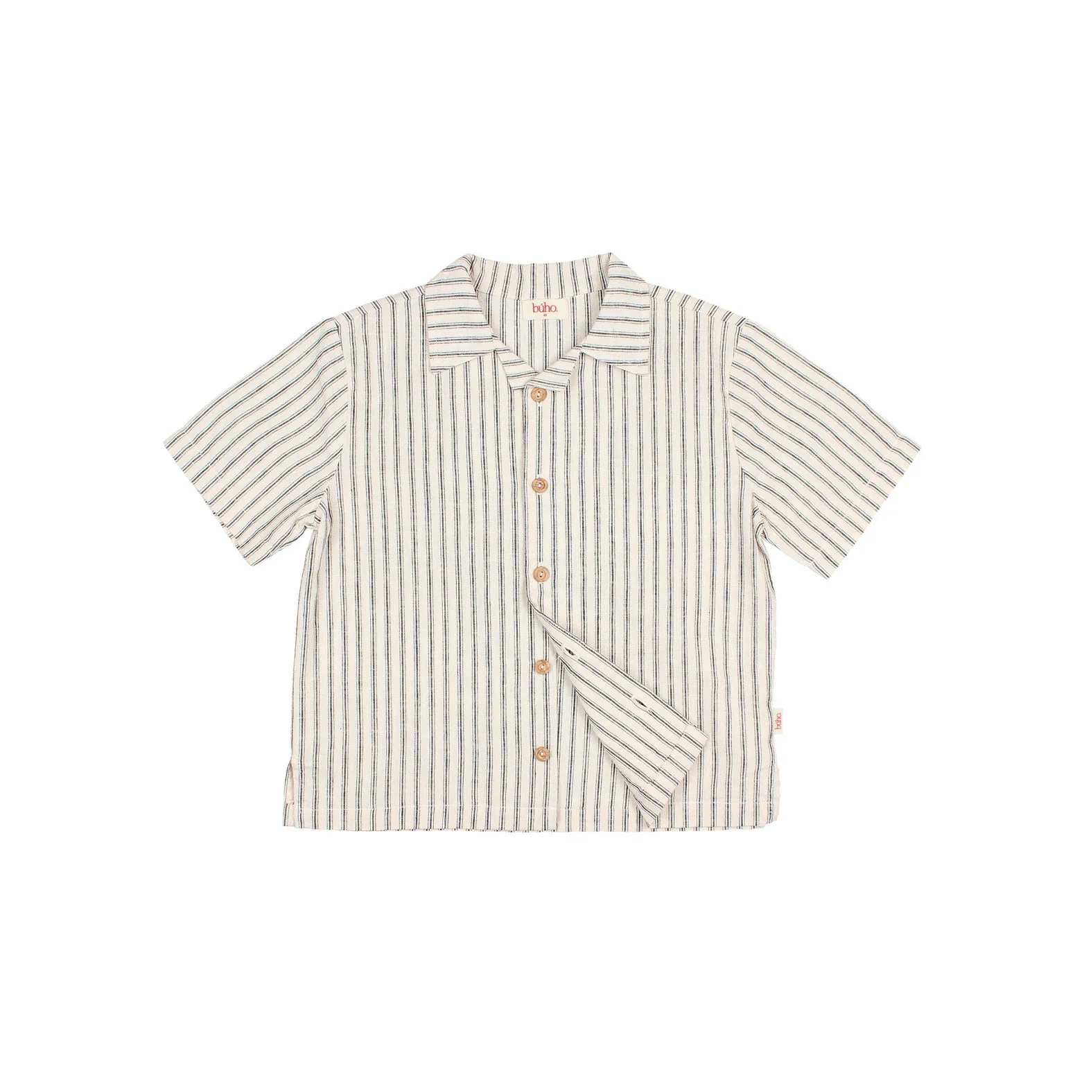 Buho Cream Stripes Linen Shirt - Image 3