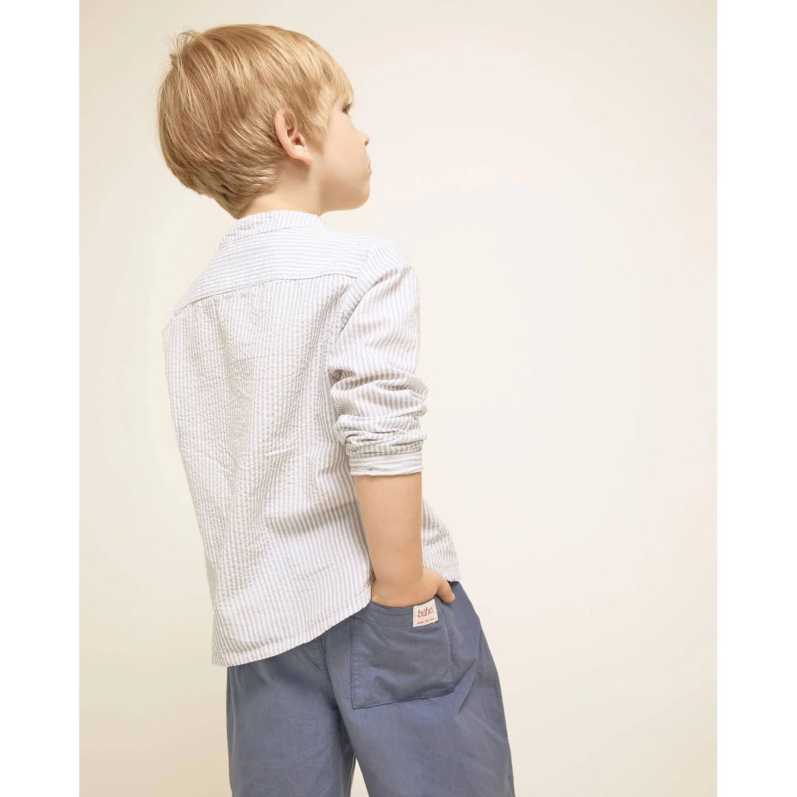 Buho Sky Blue Stripes Shirt - Image 4