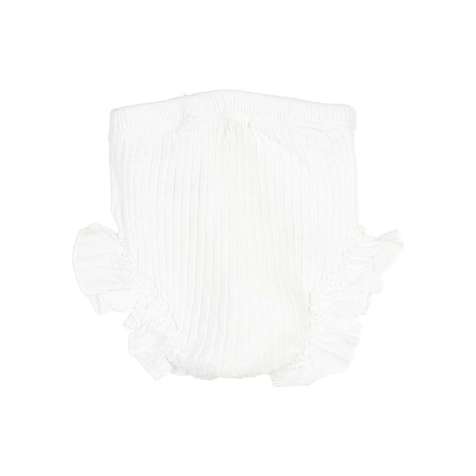 Buho White Rib Ruffle Culotte - Image 2