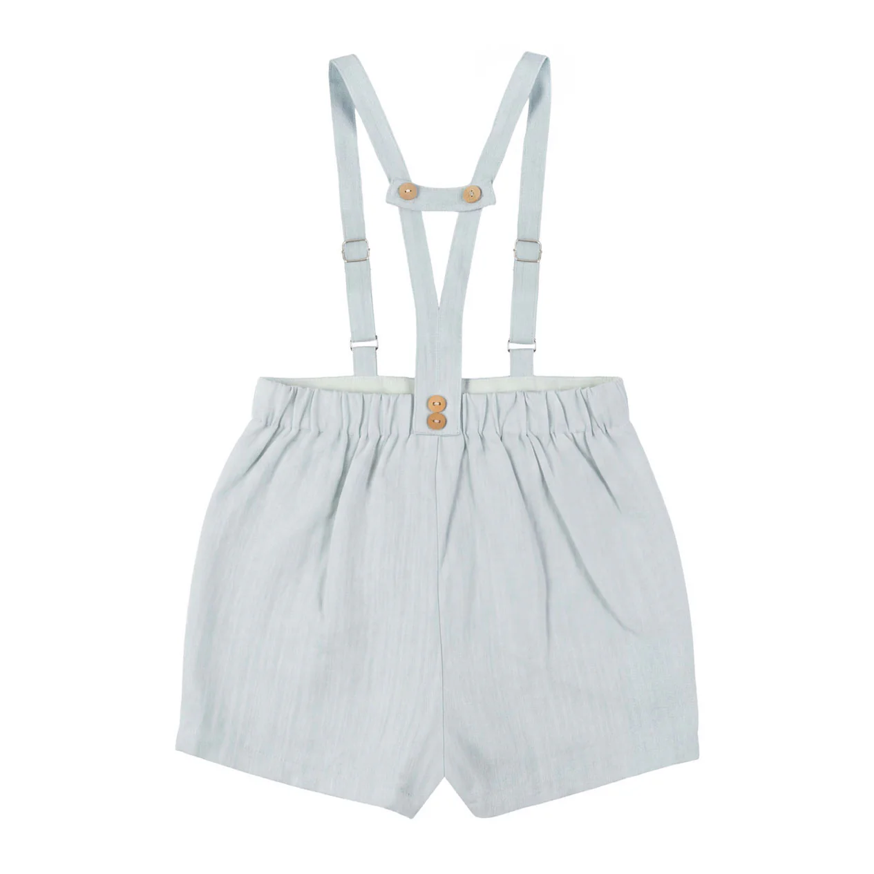 Calla Lili  Blue Sage Suspenders Shorts - Image 3