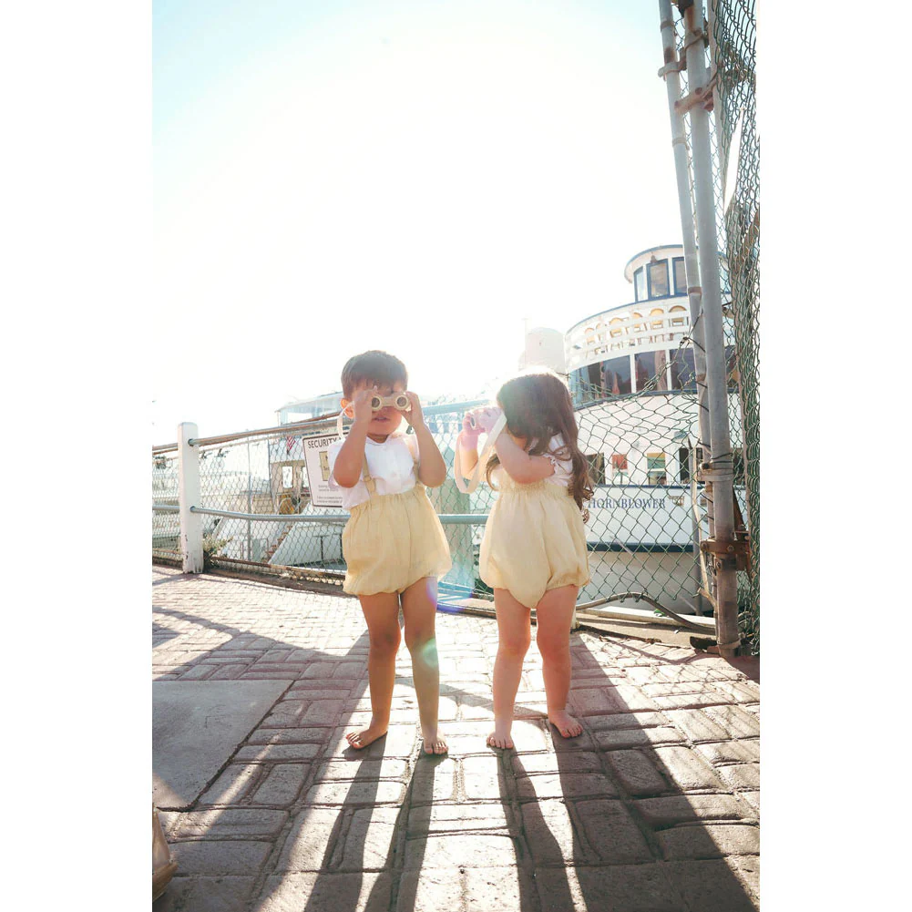 Calla Lili  Yellow Linen Romper - Image 4