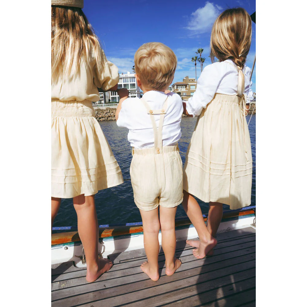Calla Lili  Yellow Suspenders Shorts - Image 4