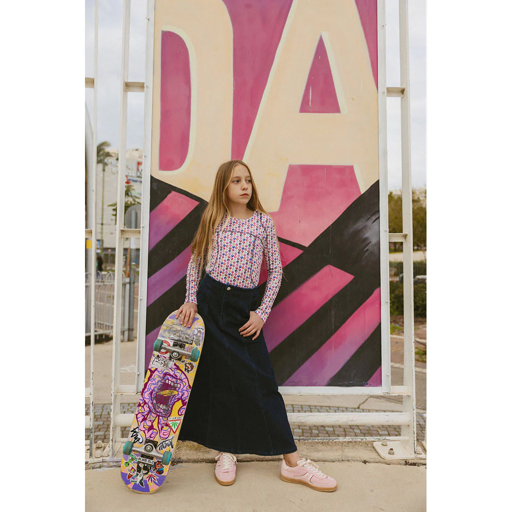 Clubhouse Dark Denim Paneled Skirt - Image 2