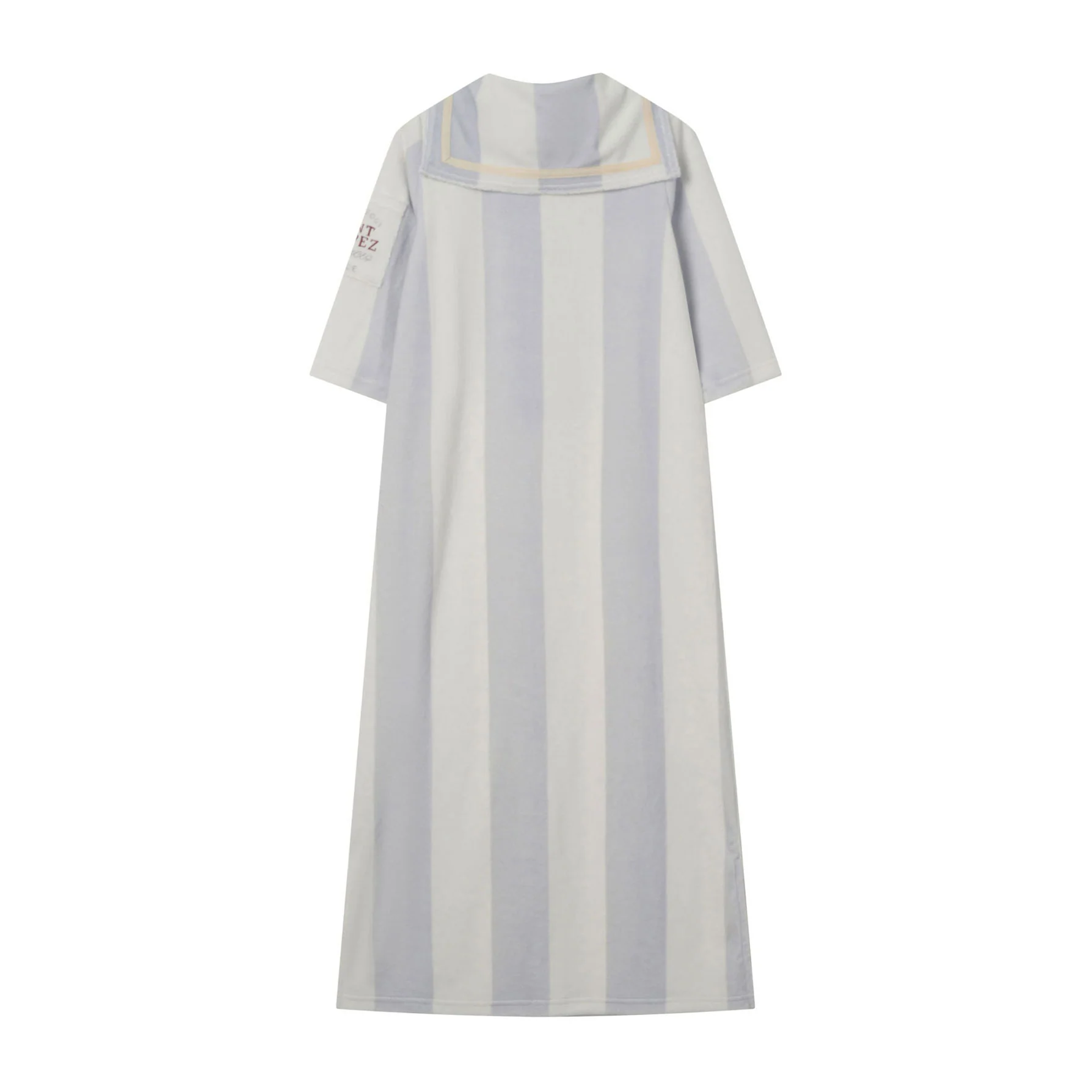 Coco Blanc Blue Striped Long Terry Robe - Image 2