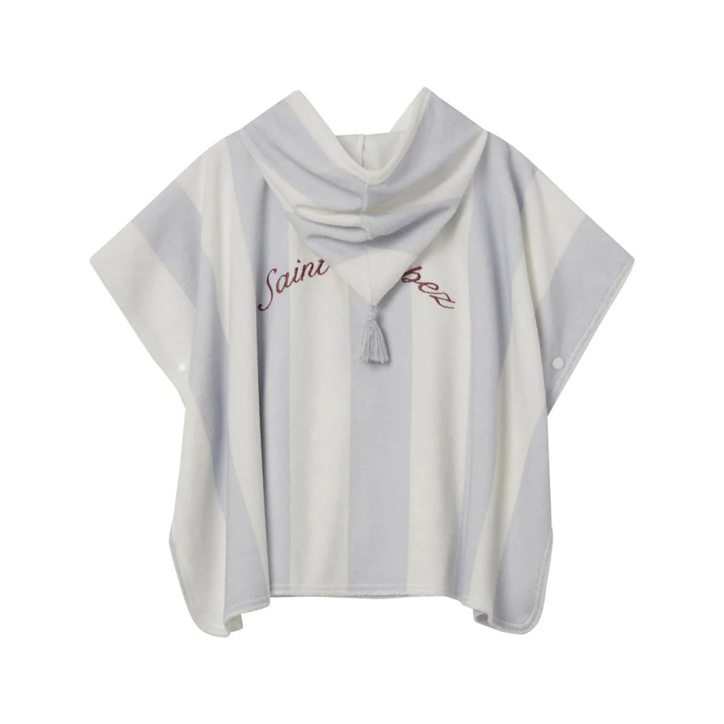 Coco Blanc Blue Striped Terry Poncho - Image 3