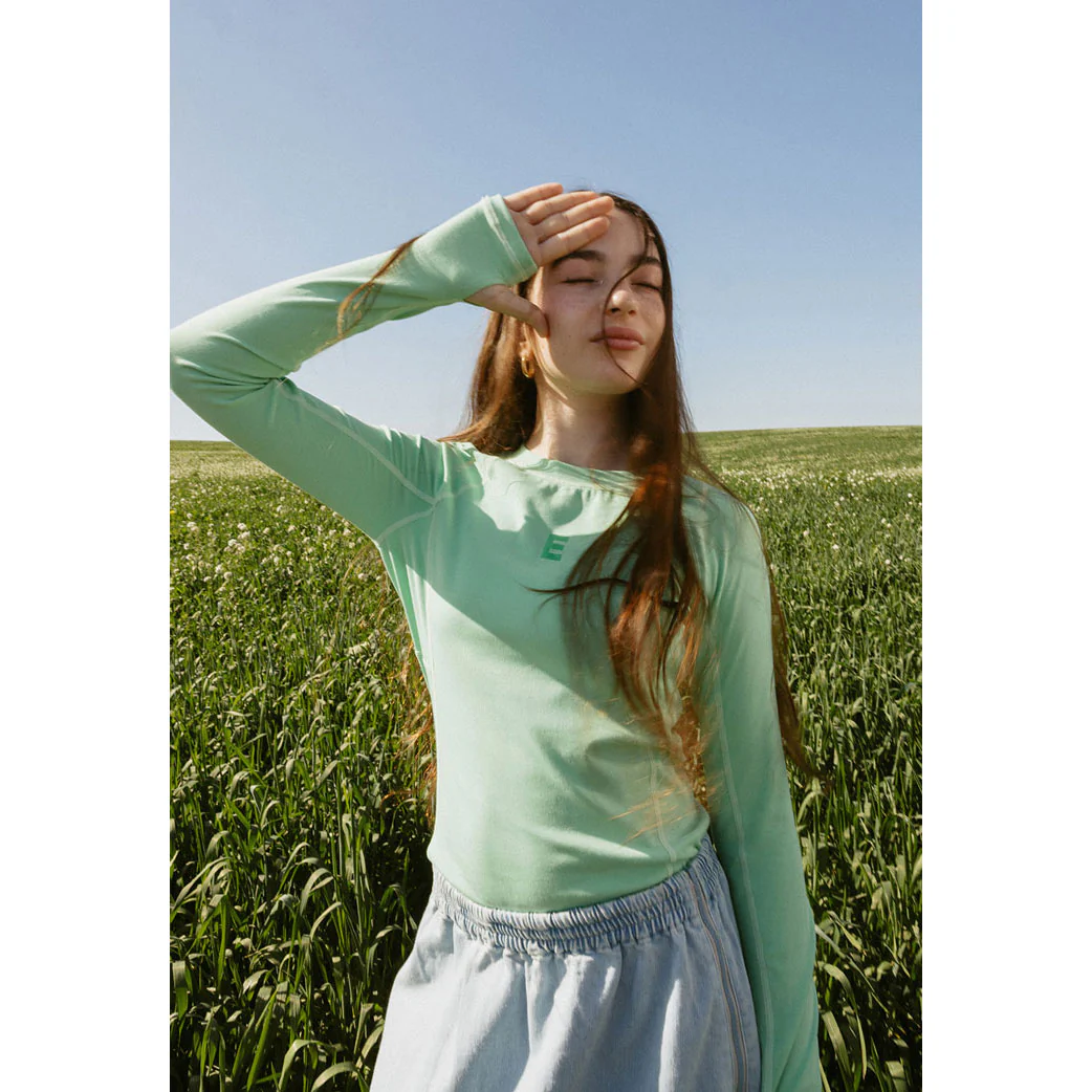 Elements Green E Logo Stitch Tee - Image 2