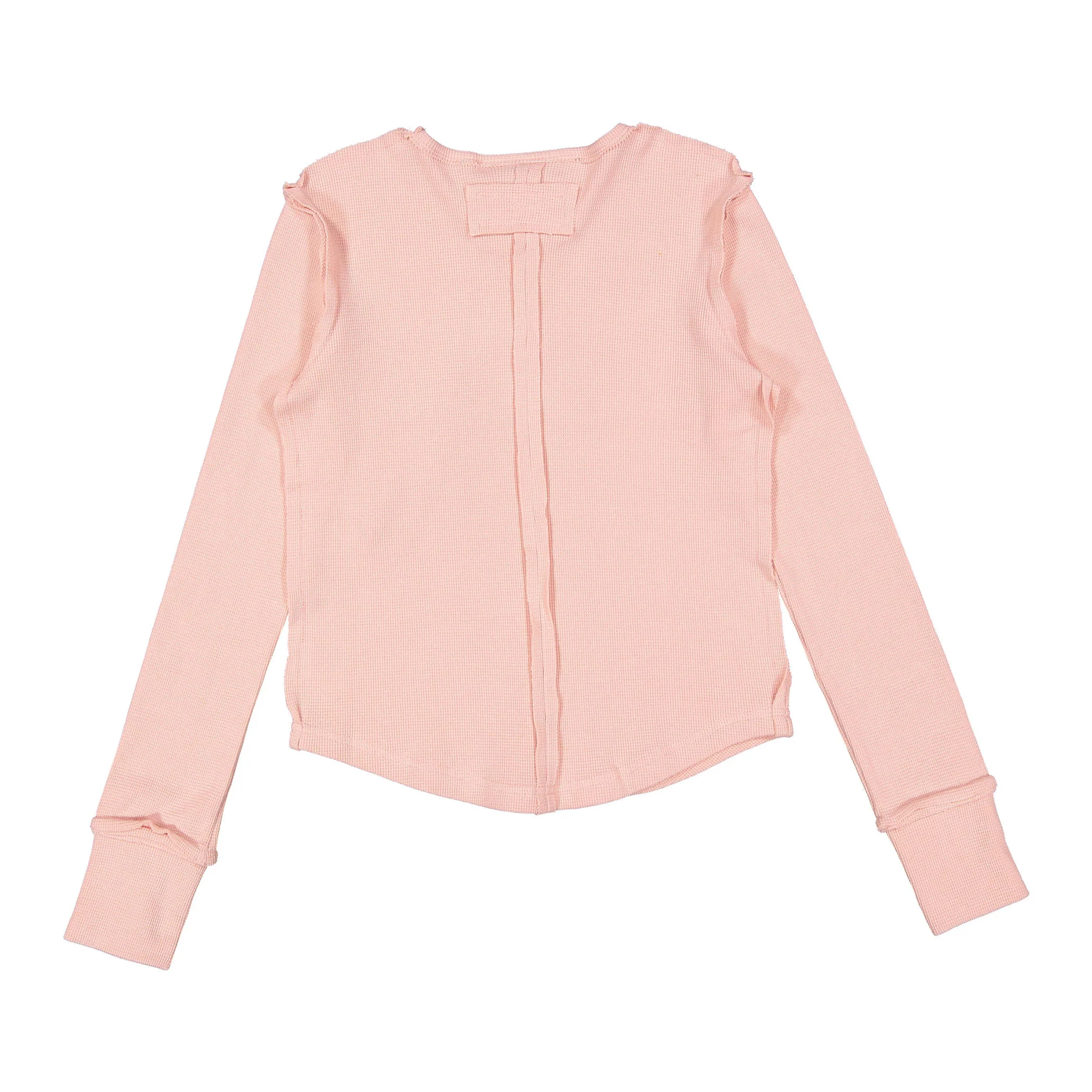 Elements Rose Pink Seam Waffle Tee - Image 3