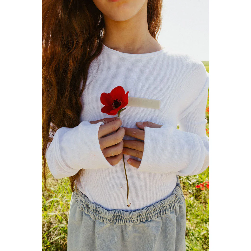 Elements White Seam Waffle Tee - Image 2