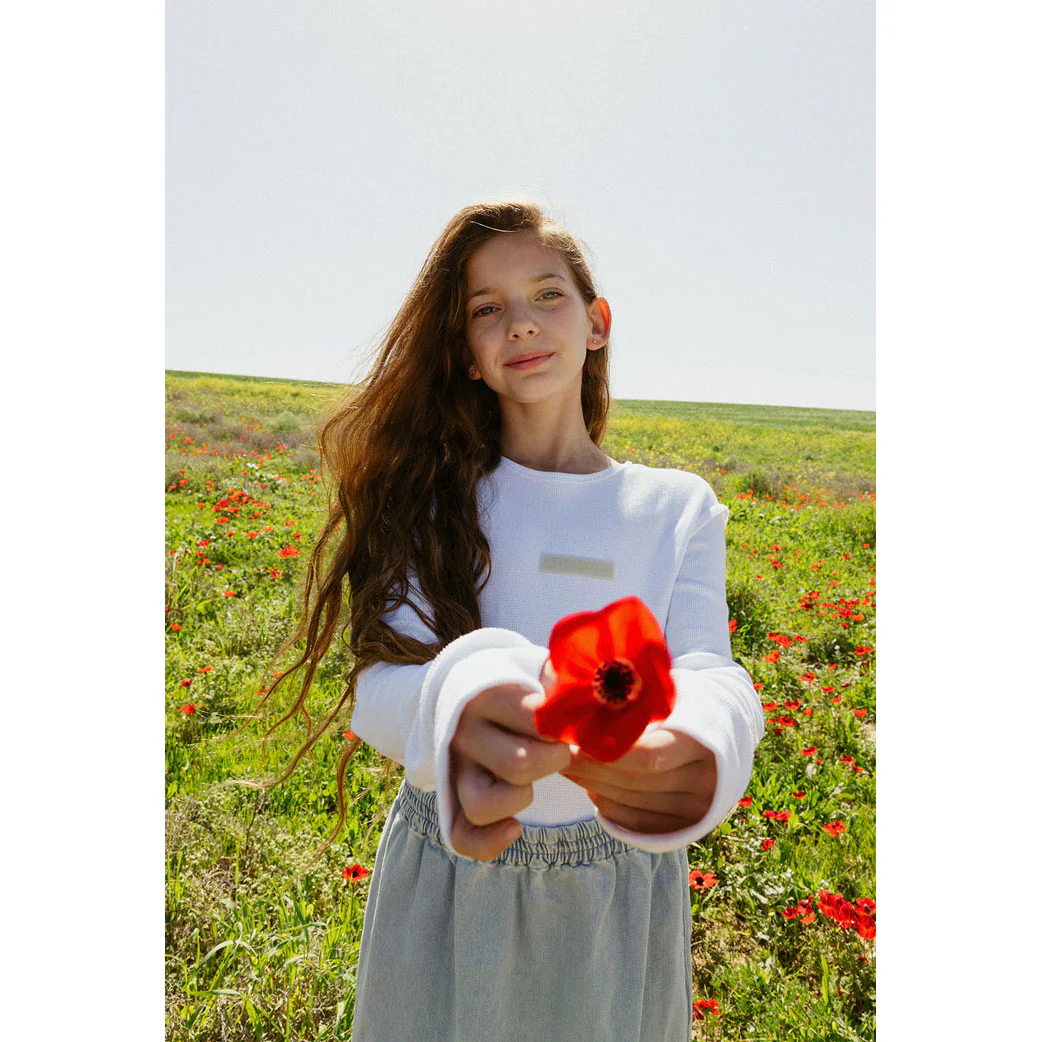 Elements White Seam Waffle Tee - Image 4
