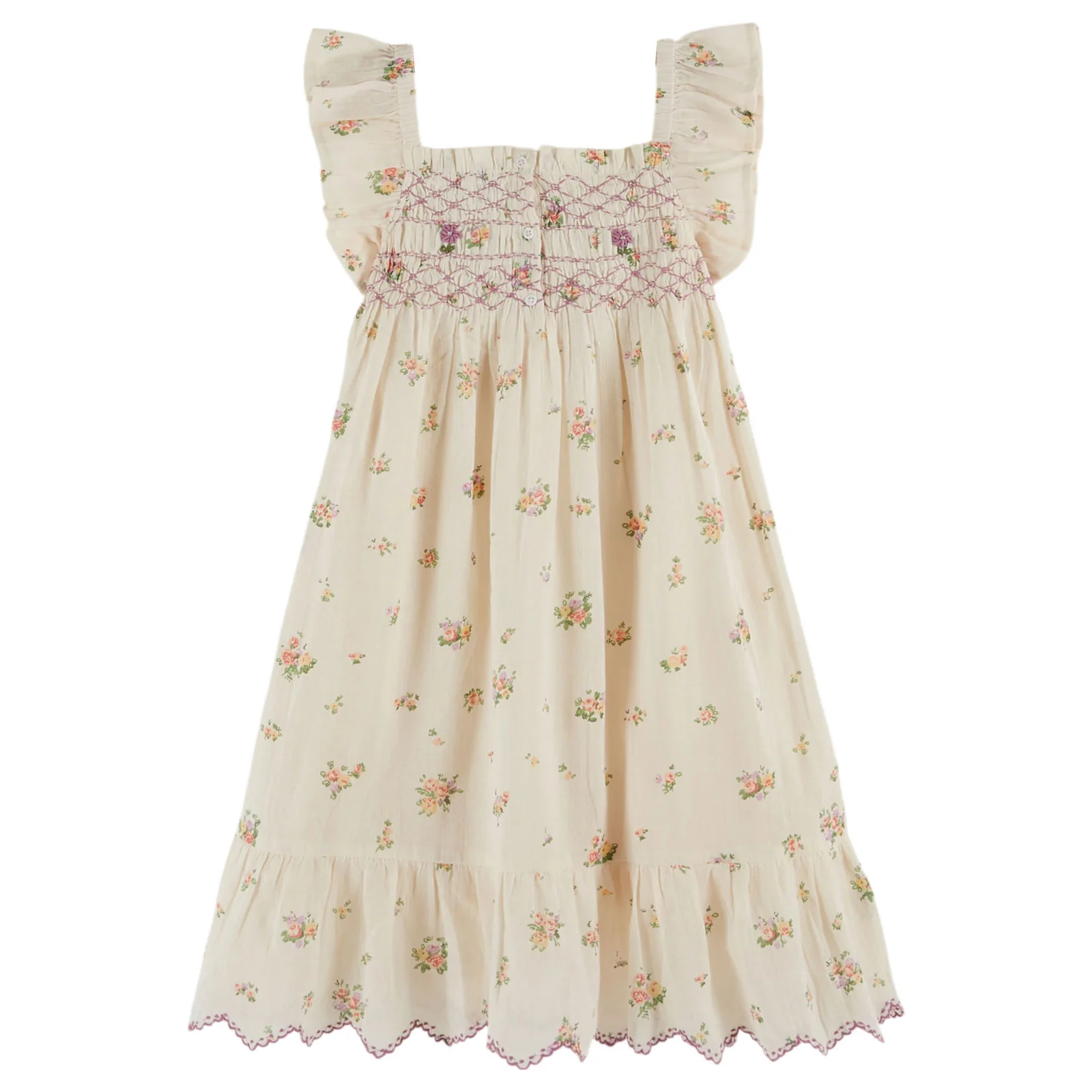 Emile et Ida Althea Smocked Embroidered Dress - Image 2