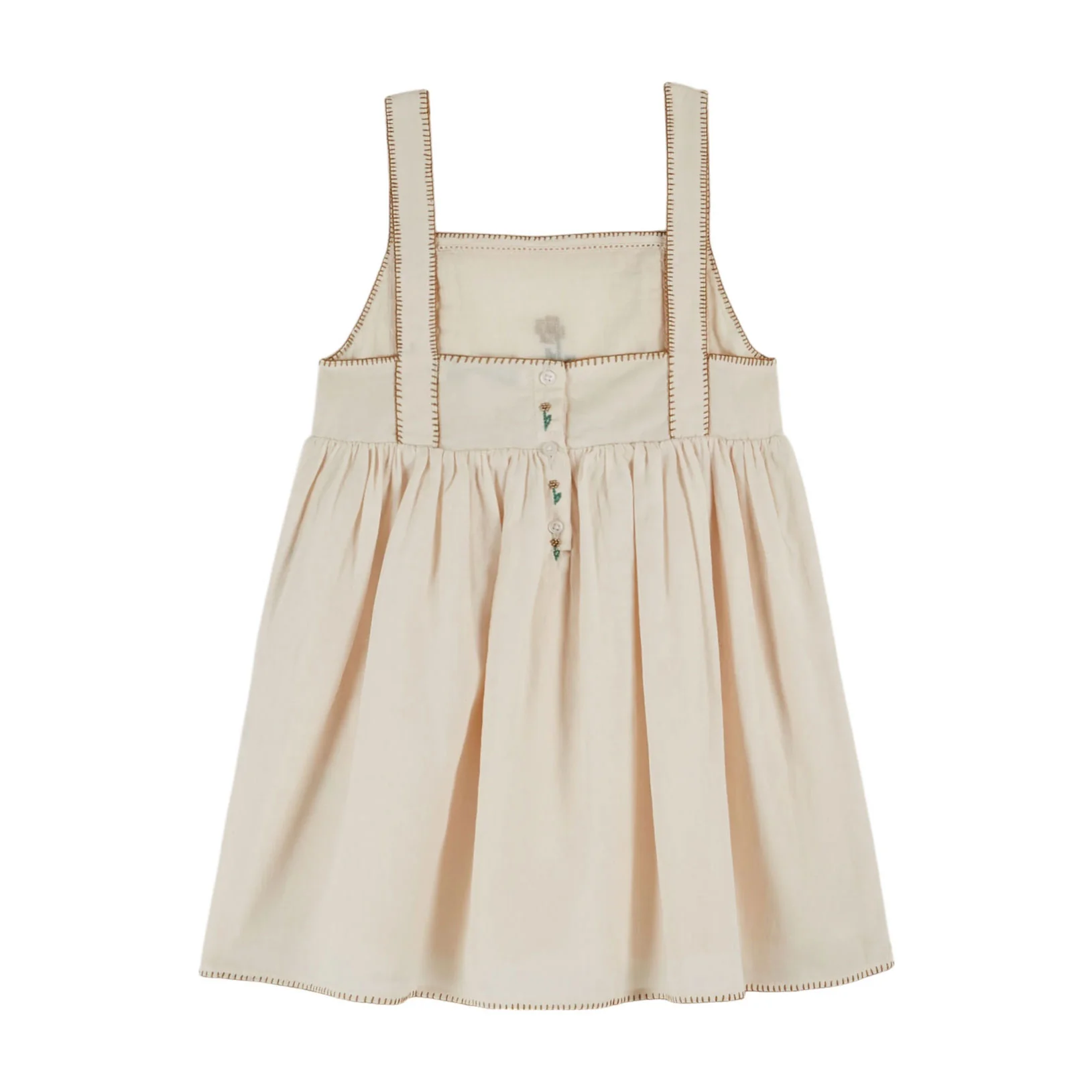 Emile et Ida Cream All-Over Embroidered Dress - Image 2