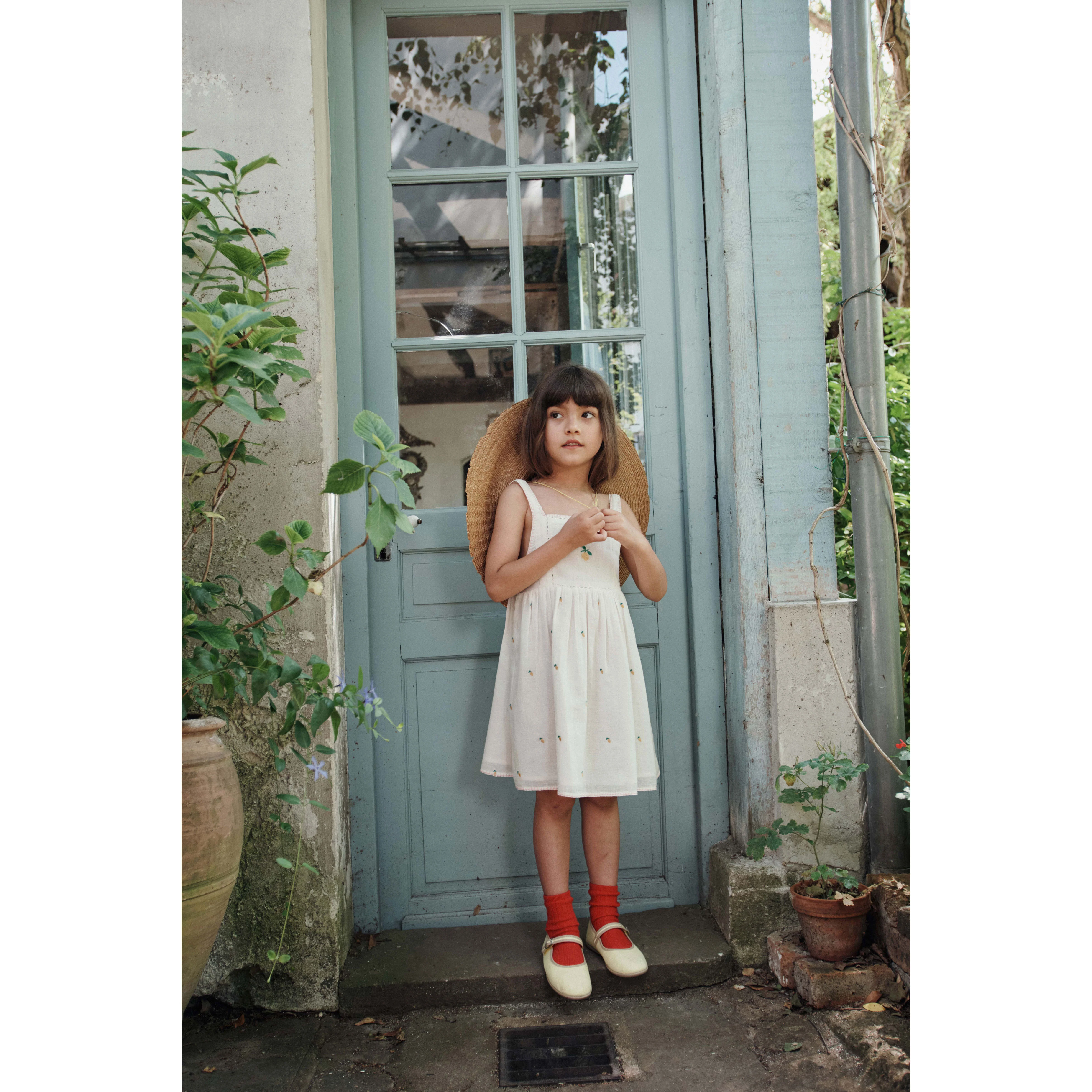 Emile et Ida Cream Heart Embroidered Dress - Image 2