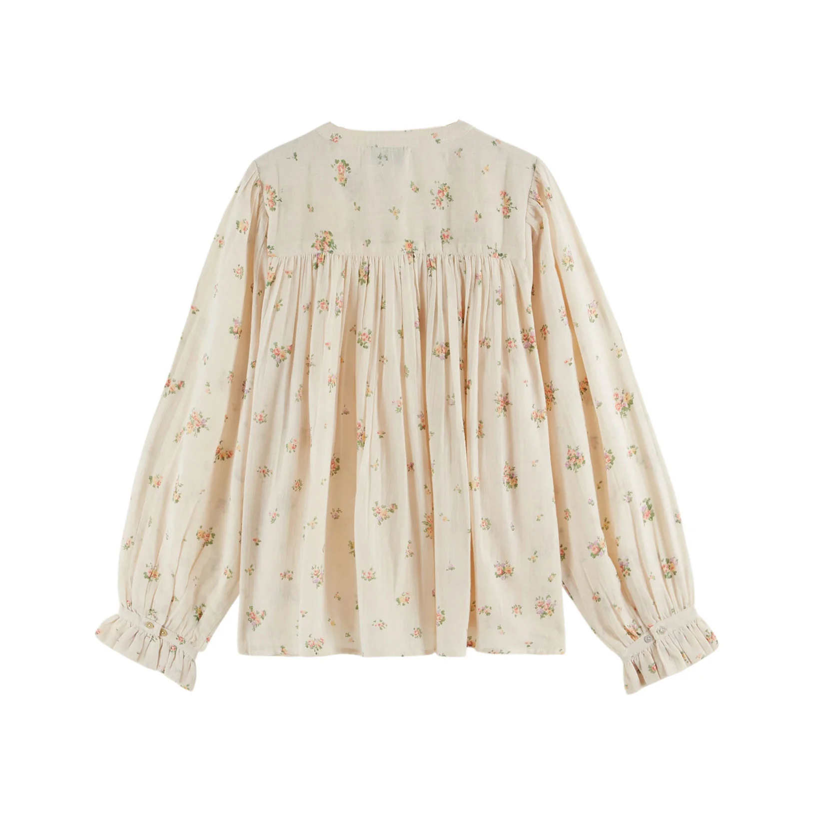 Emile et Ida Cream Rose Print Women Blouse - Image 3
