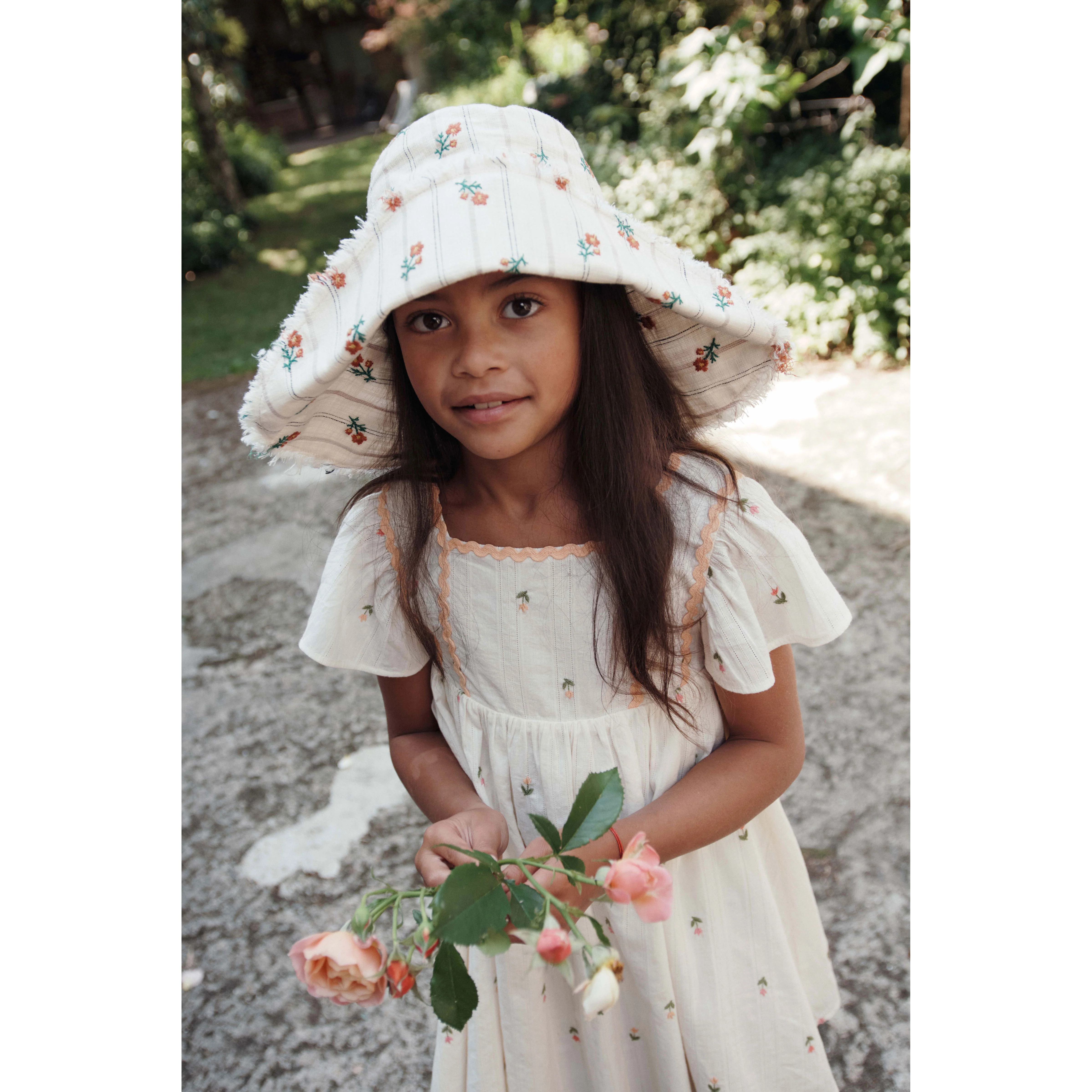 Emile et Ida CreamEmbroidered All Over Dress - Image 2