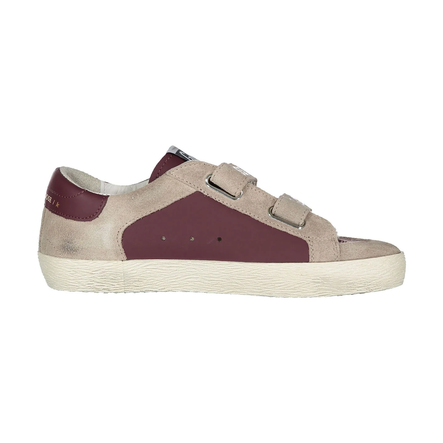 Golden Goose Bordeaux/Taupe/White Old School Sneaker - Image 3