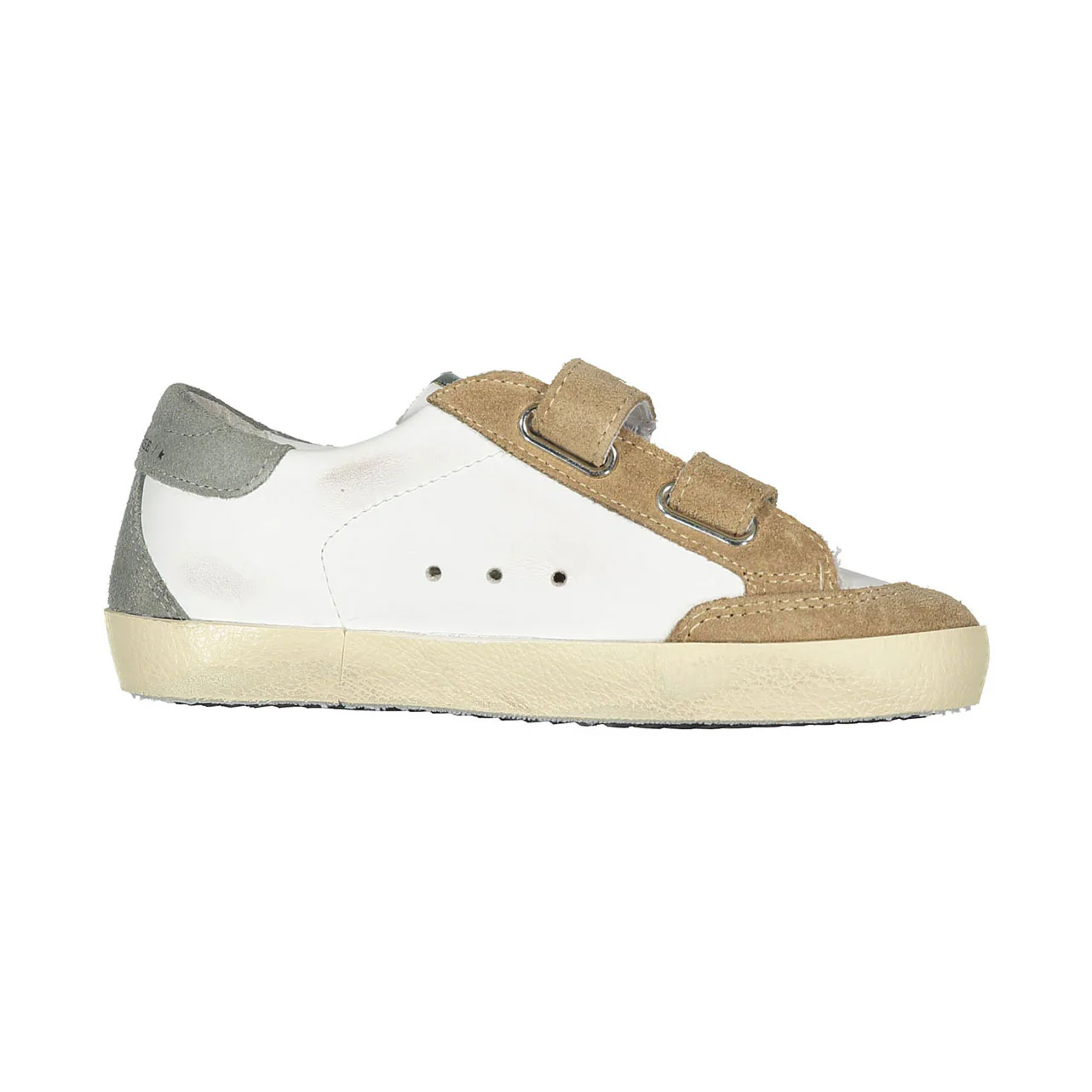 Golden Goose White/Brown/Black/Green Old School Sneaker - Image 3