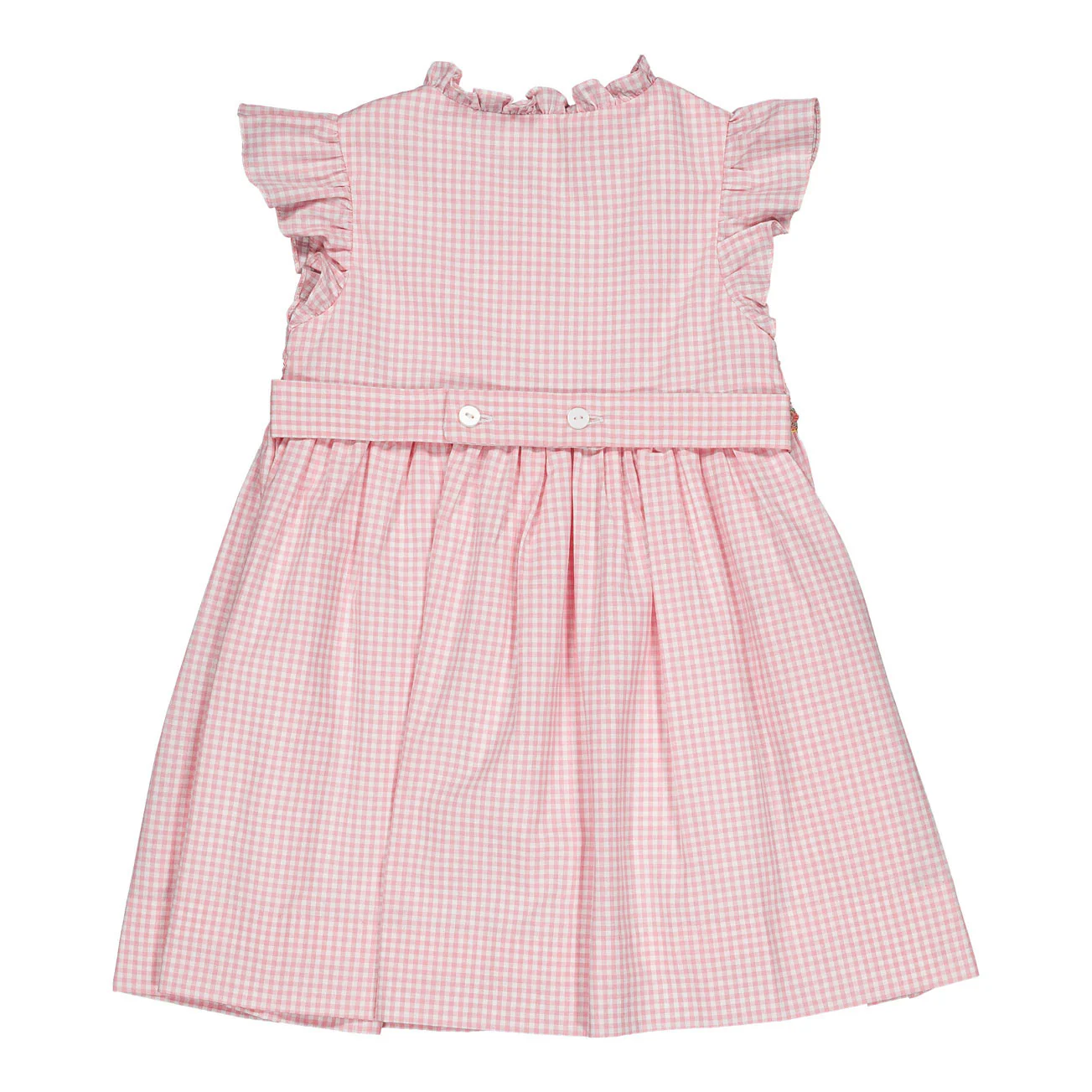 Kidiwi Candy Pink Gingham Lolyne Smocked Dress - Image 2