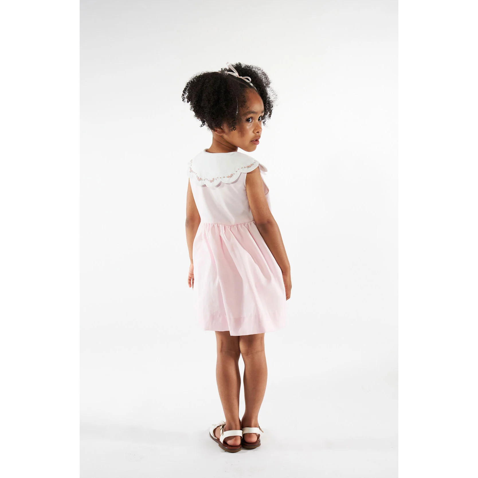 Kidiwi Pink Pique Colette Dress - Image 4
