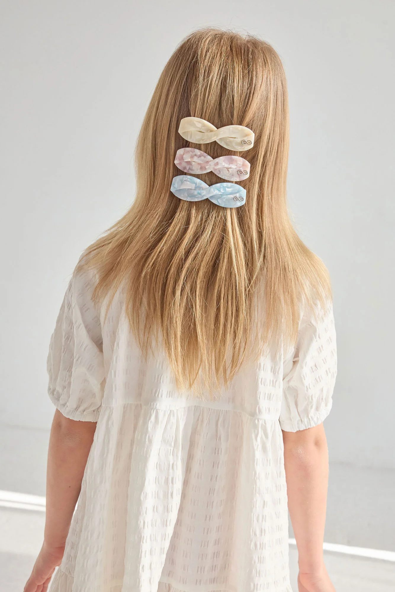 Knot Hairbands  Blue Glass Seaglass Barrette - Image 2