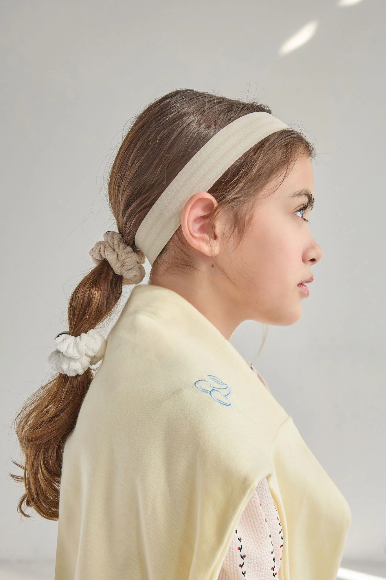 Knot Hairbands  Taupe Stripe Seaside Playband - Image 2
