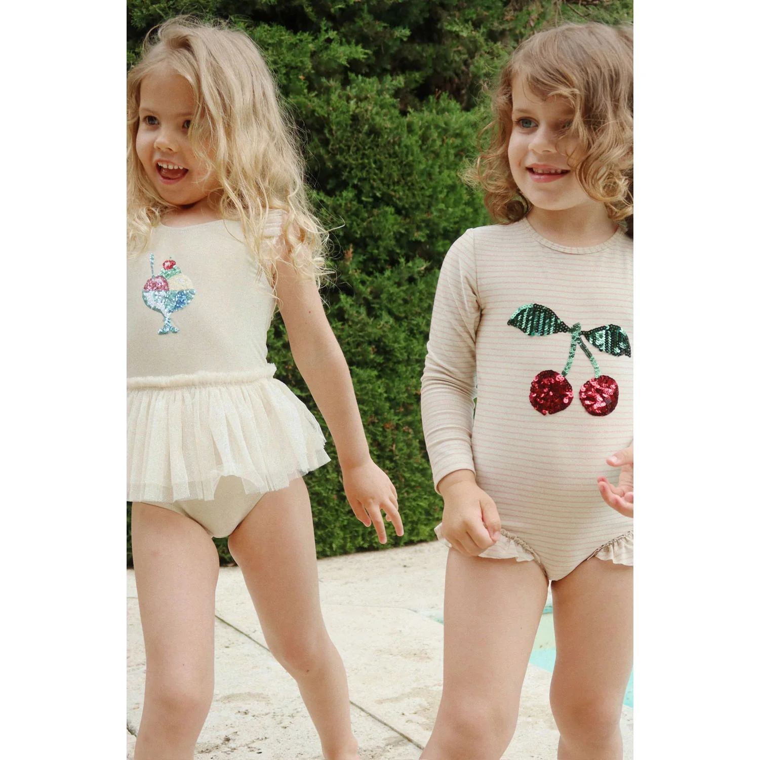 Konges Slojd Rose Stripe Jade Ls Swimsuit - Image 2
