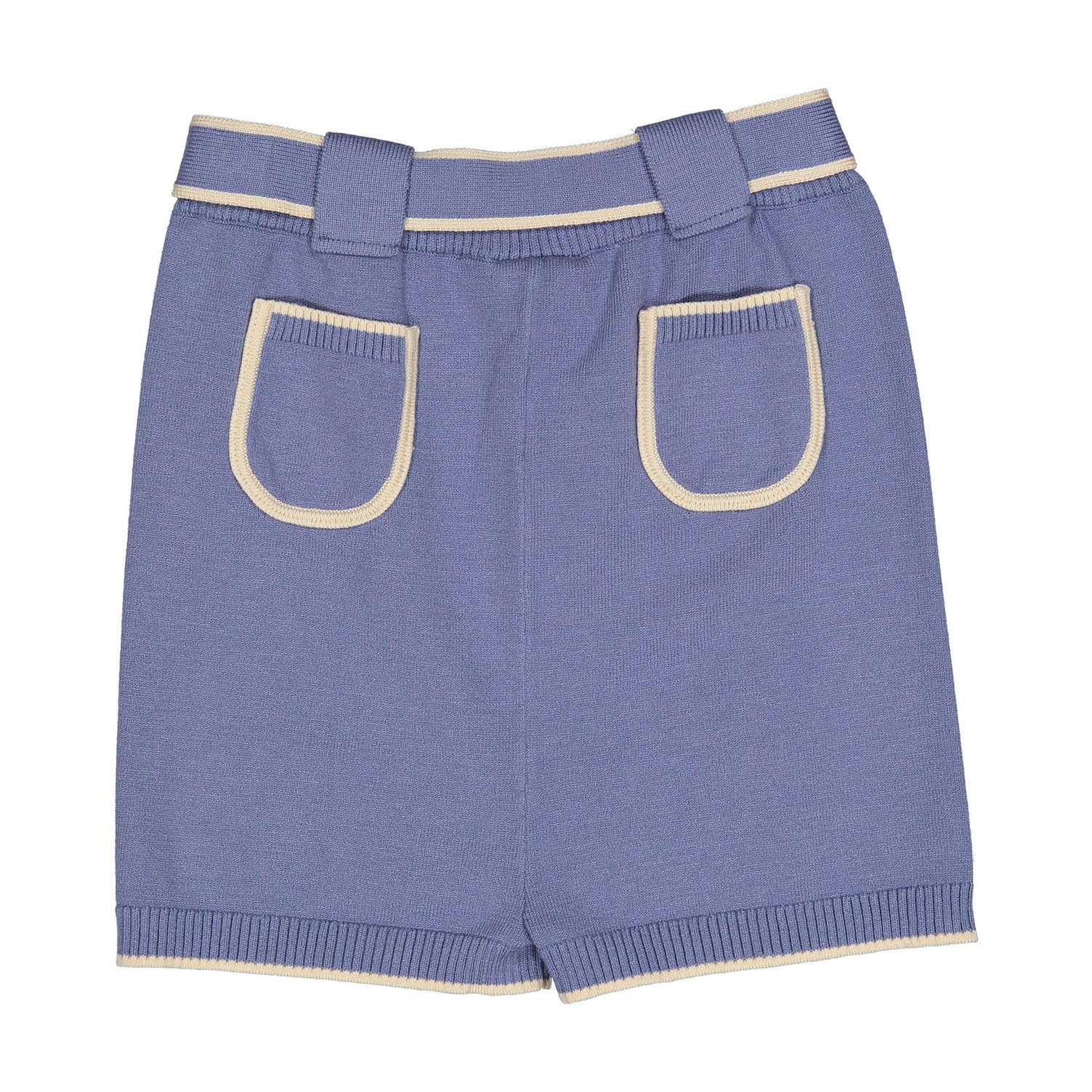 L by Ladida Blue Piped Knit Shorts - Image 2