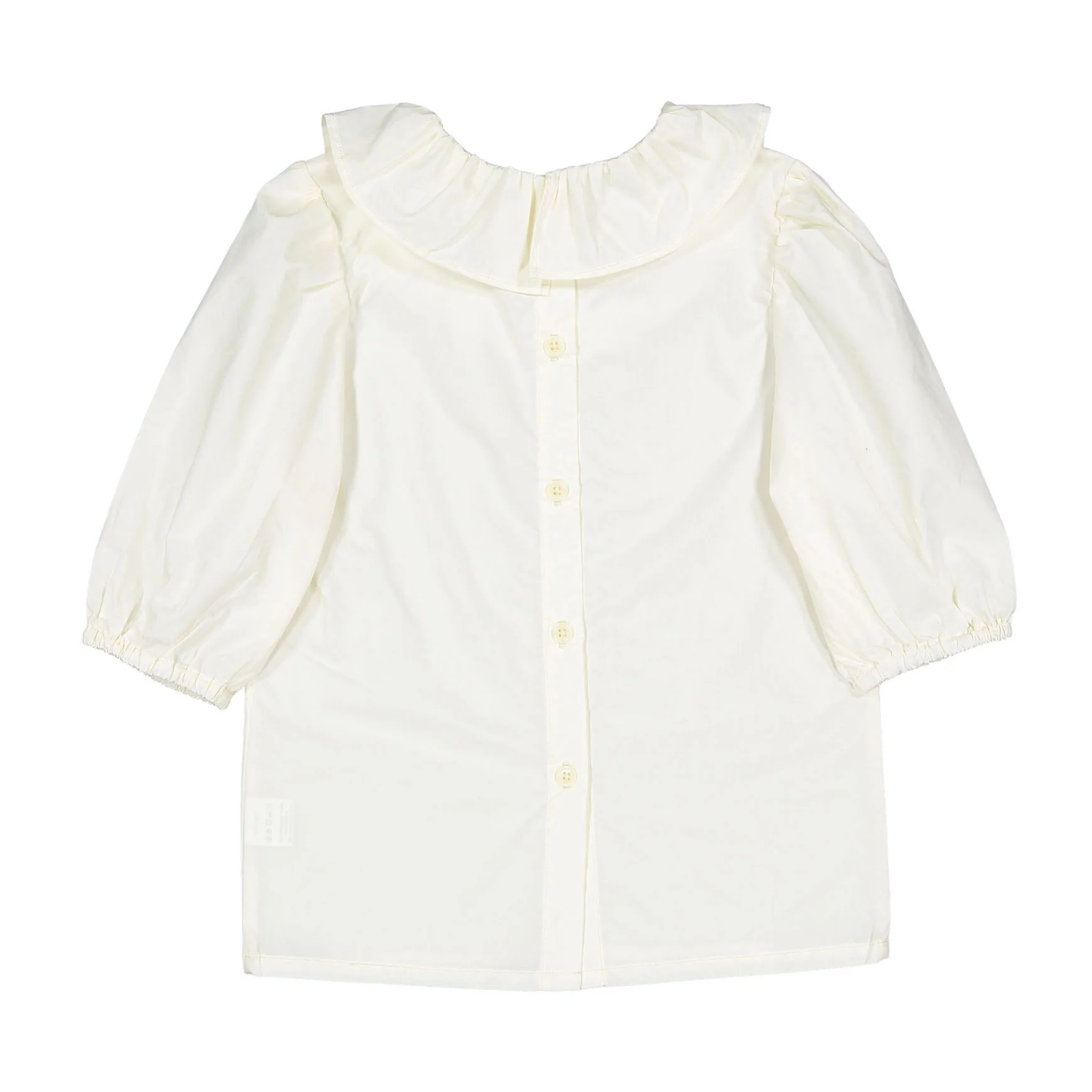L by Ladida Cream Ruffle Collar 3/4 Sleeve  Blouse - Image 2